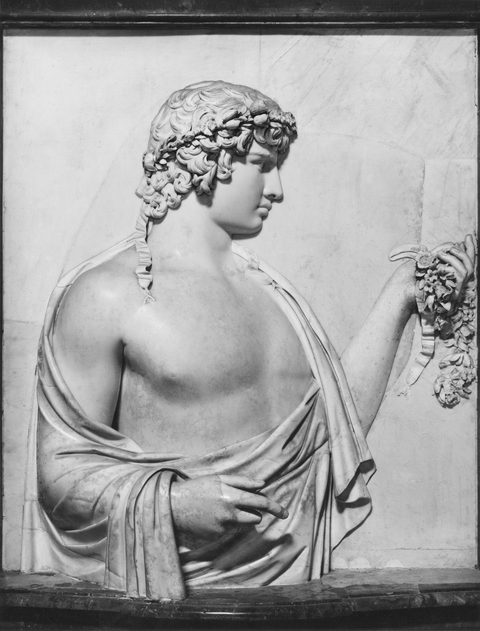 Antinous, i.sz. 130-140 körül (márvány) (f/w fotó) alkotó: Roman