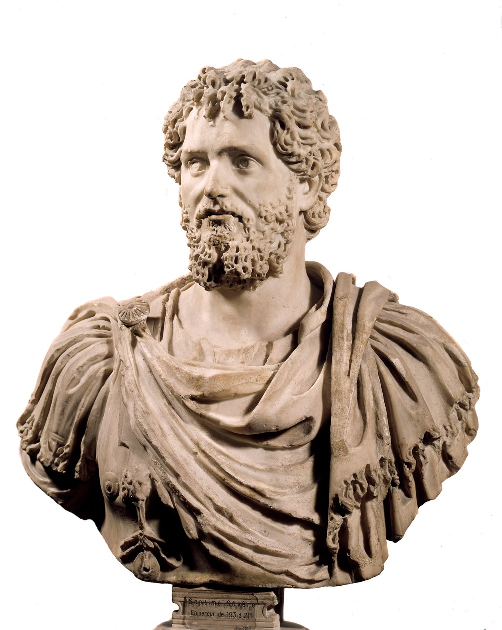Art Rome: Septime Severe római császár mellszobra (i.sz. 193-211). Párizs, Musee du Louvre alkotó: Roman