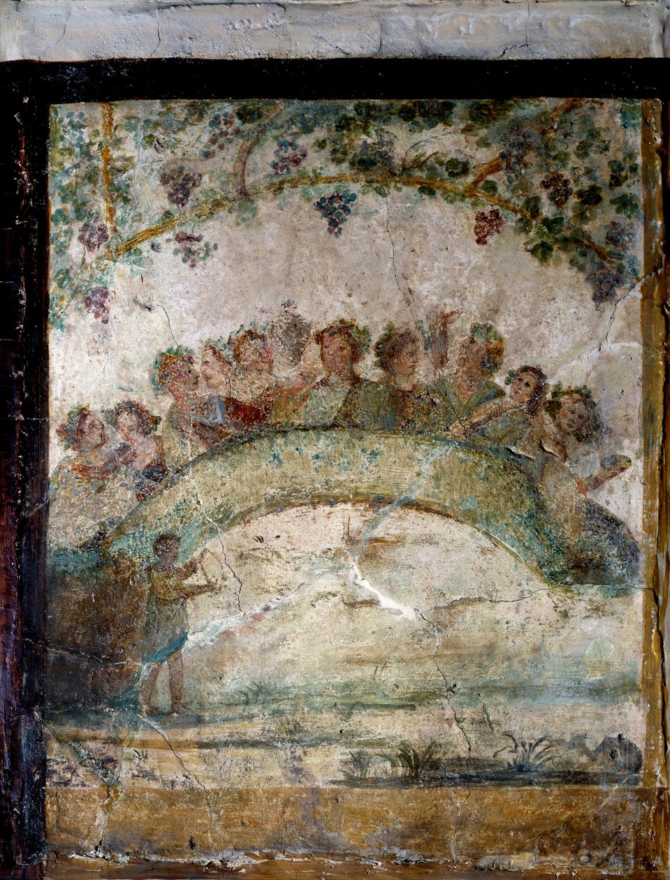 Az ókori Róma művészete: kényeztetők és dzsinnszárnyak. 1. századi freskó. Párizs, Musee du Louvre alkotó: Roman