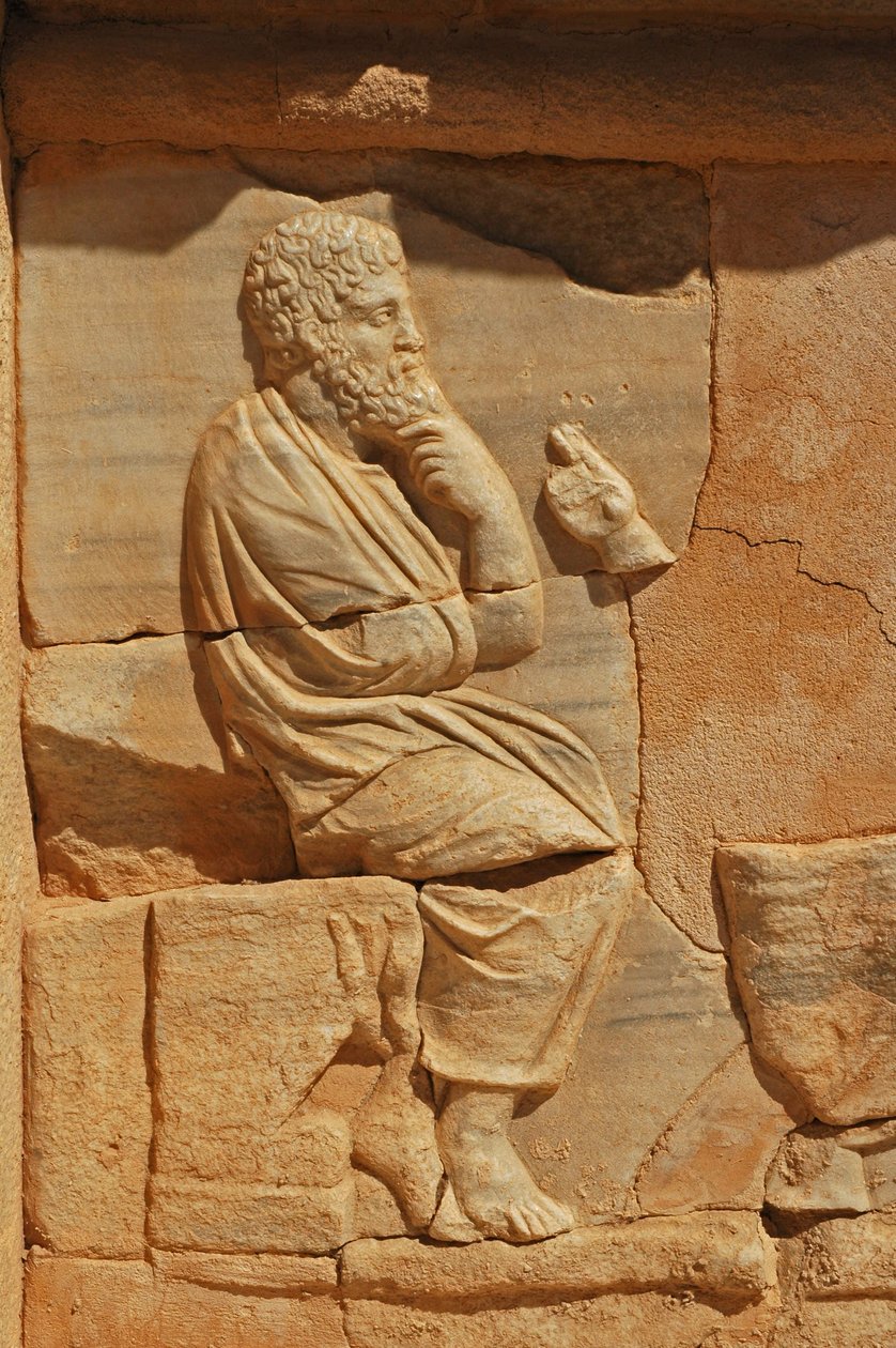 Domborművek a római színház Prosceniumán, Sabratha, Líbia, Kr.u. 2. század alkotó: Roman