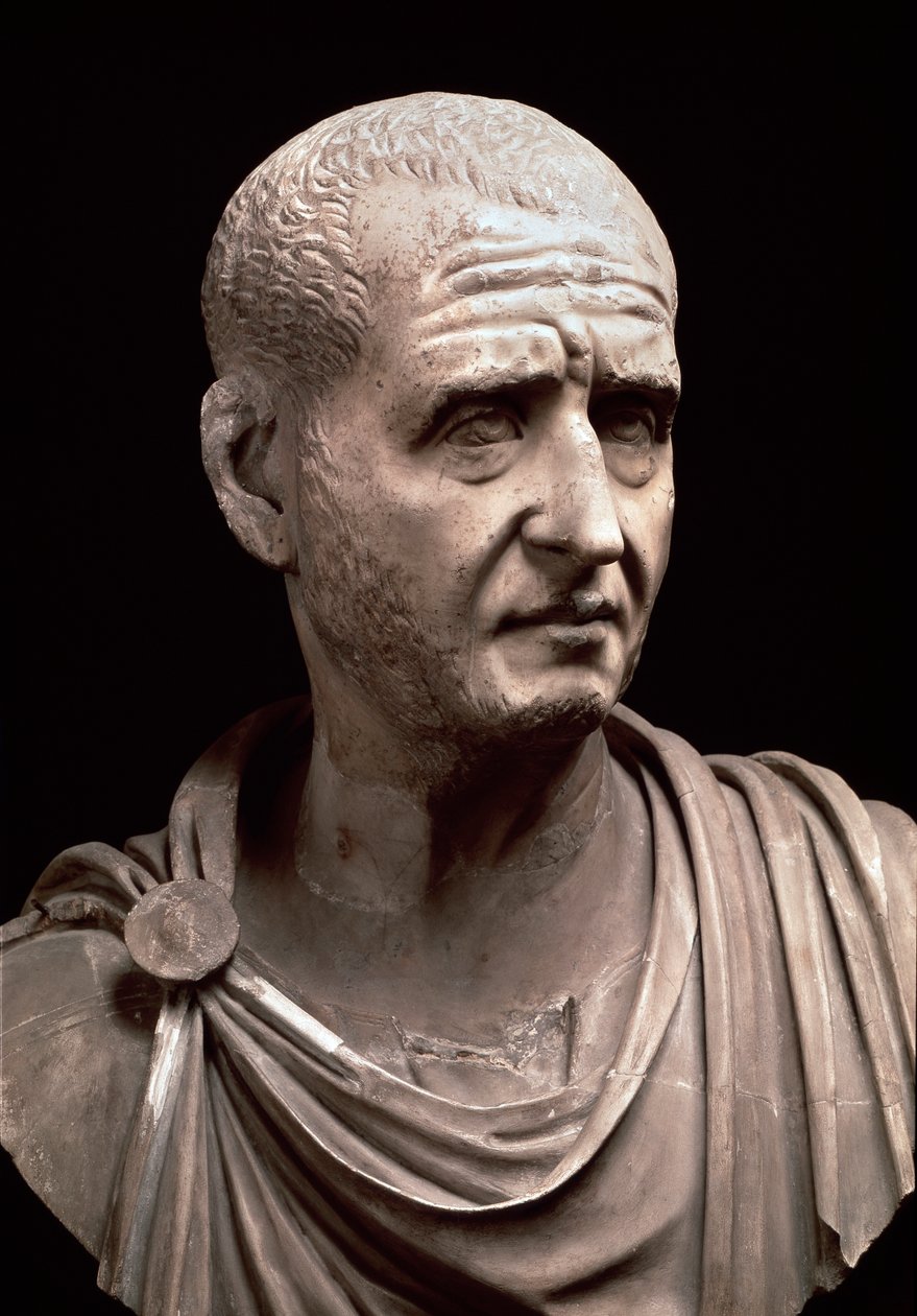 Decius császár mellszobra (márványszobor, 3. század) alkotó: Roman
