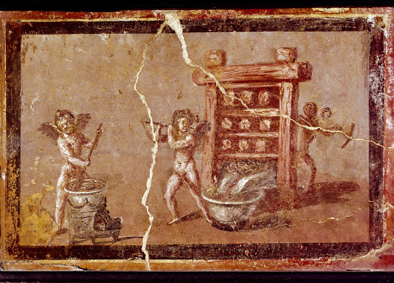 Ámor dolgozik (freskó alkotó: Roman