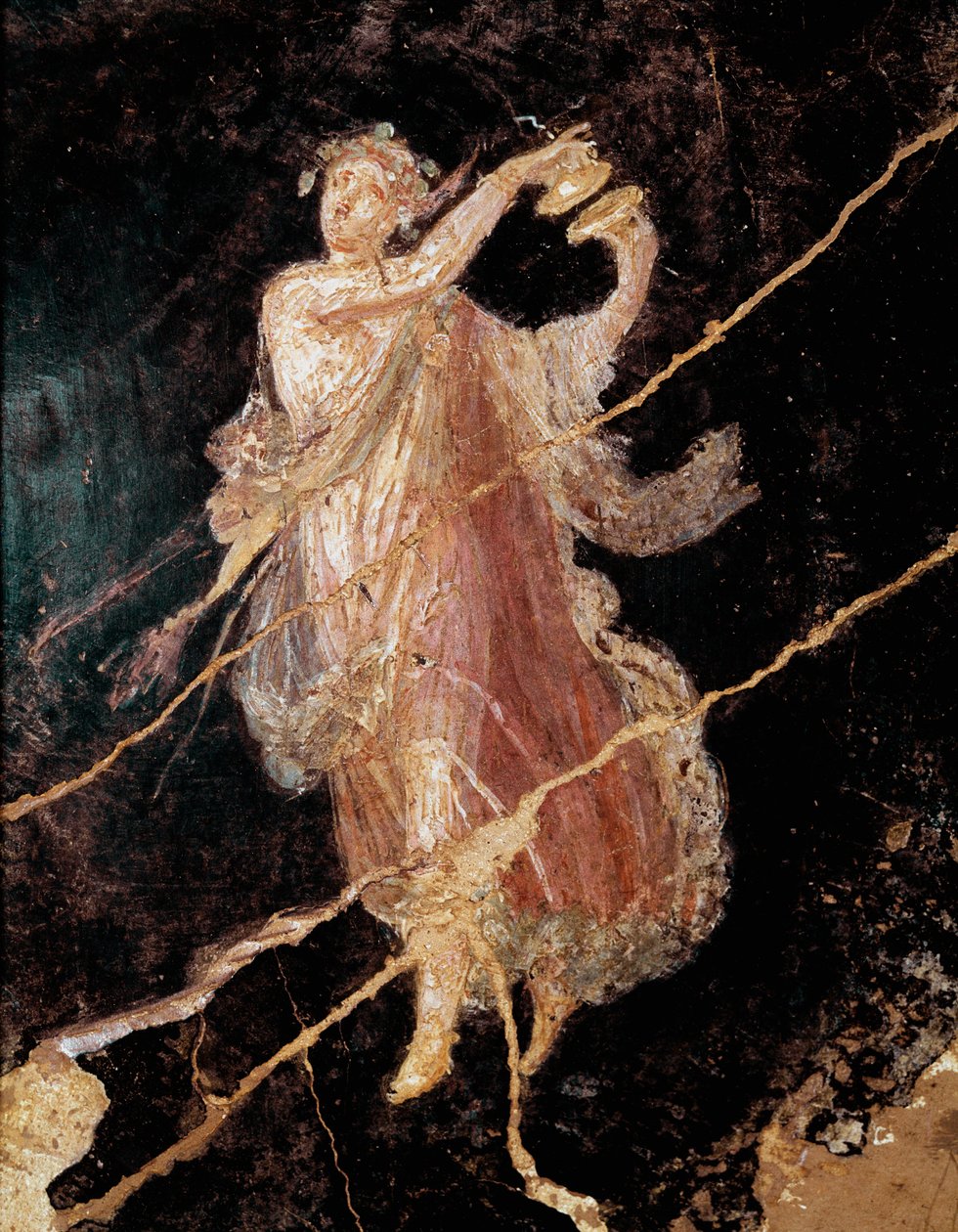 Táncos cintányérral (freskó alkotó: Roman