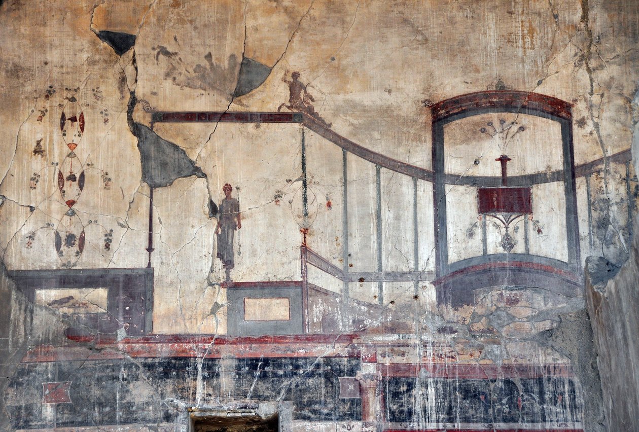 Részlet egy római freskóból, Herculanum (freskó) alkotó: Roman