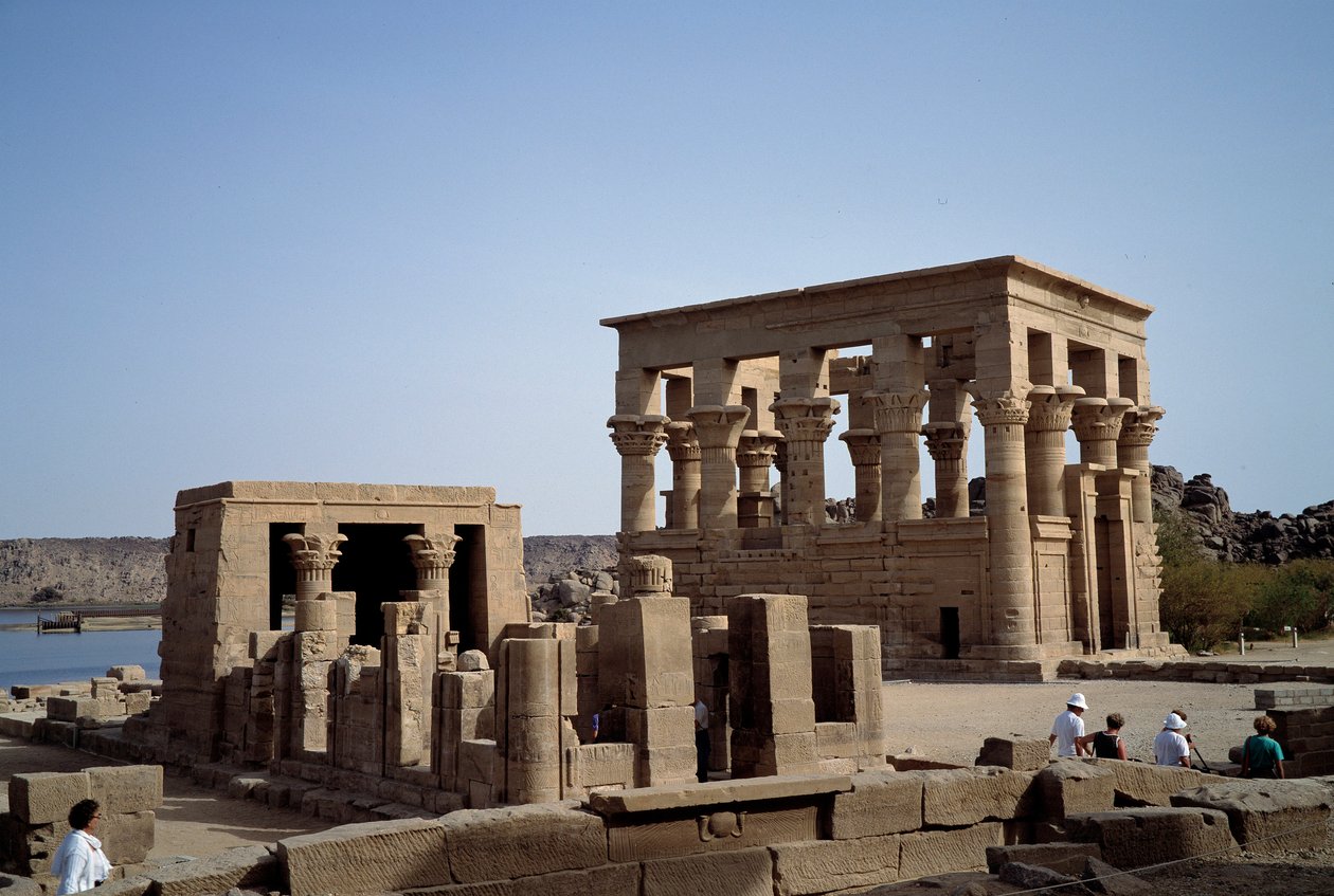 Egyiptomi antikvitás: Marcus Ulpius Trajanus (Traianus vagy traiano) római császár kioszkja. 2. század. Asszuán, Philae. Egyiptom alkotó: Roman