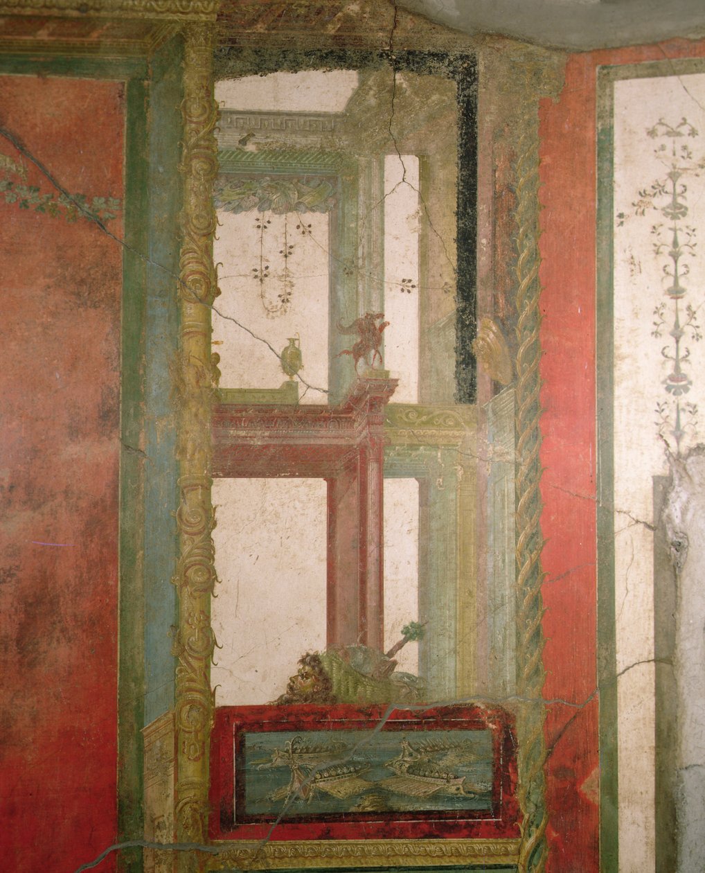 Fantasztikus építészet, Pompei, Olaszország (freskó) alkotó: Roman