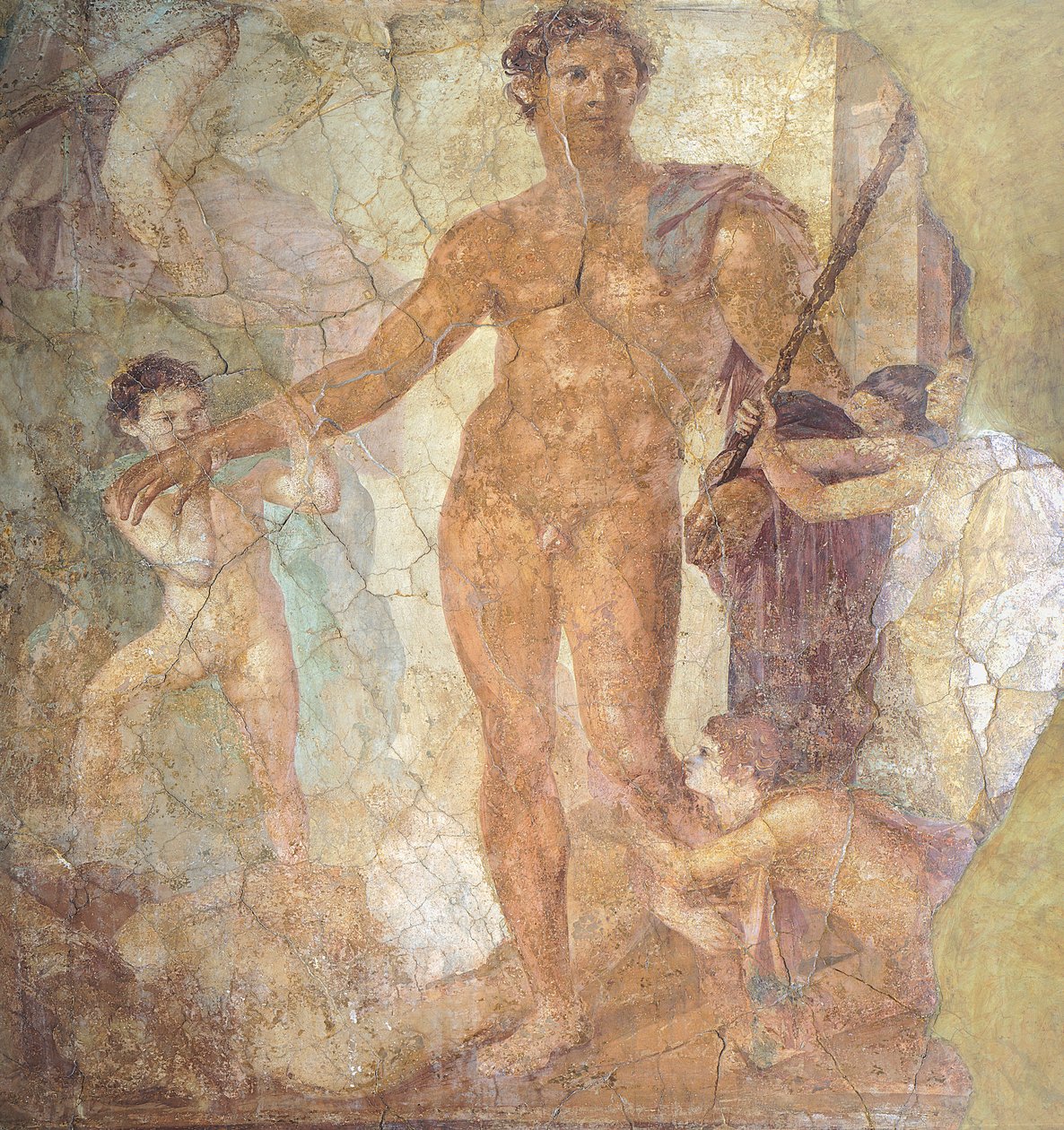 Theus Liberatort ábrázoló freskó (freskó) alkotó: Roman