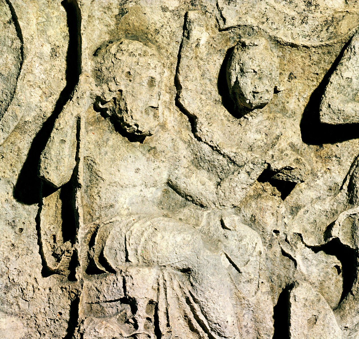 Priamosz királyt és Hekubát ábrázoló fríz (részlet) alkotó: Roman