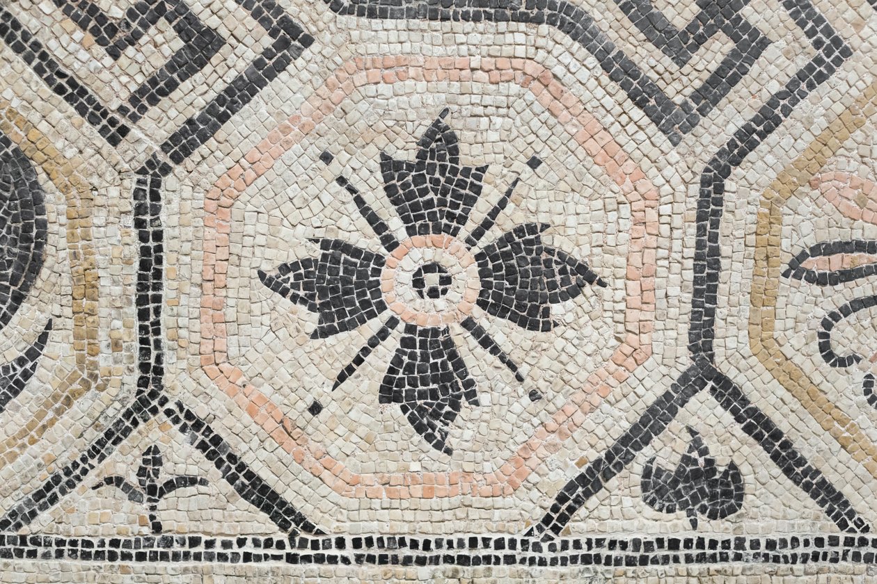 Geometrikus minta a Via san Rocchino domusból, Kr. u. 2. század (mozaik) alkotó: Roman