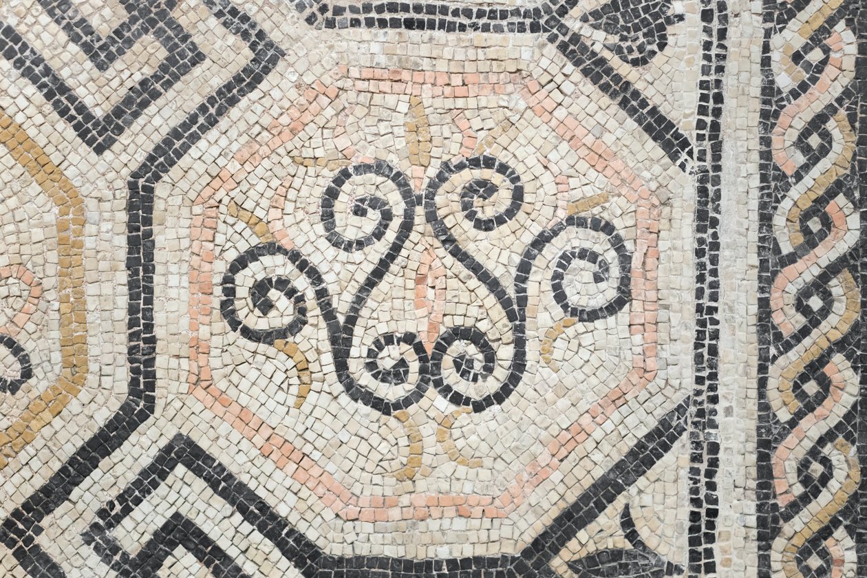 Geometrikus minta a Via san Rocchino domusból, Kr. u. 2. század (mozaik) alkotó: Roman