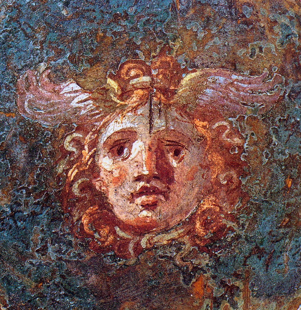 Gorgona vagy Gorgo – Pompei Casa dei Vettii freskójának részlete Kr.u. 1. században. alkotó: Roman