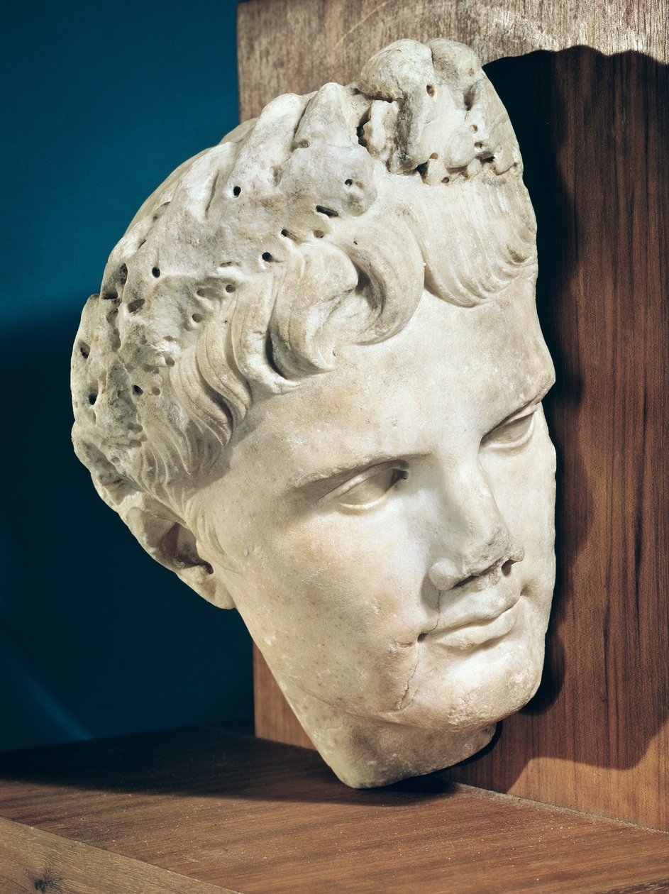 Augustus császár feje (Kr. e. 63-14) Kr. e. 27-17 (márvány) alkotó: Roman