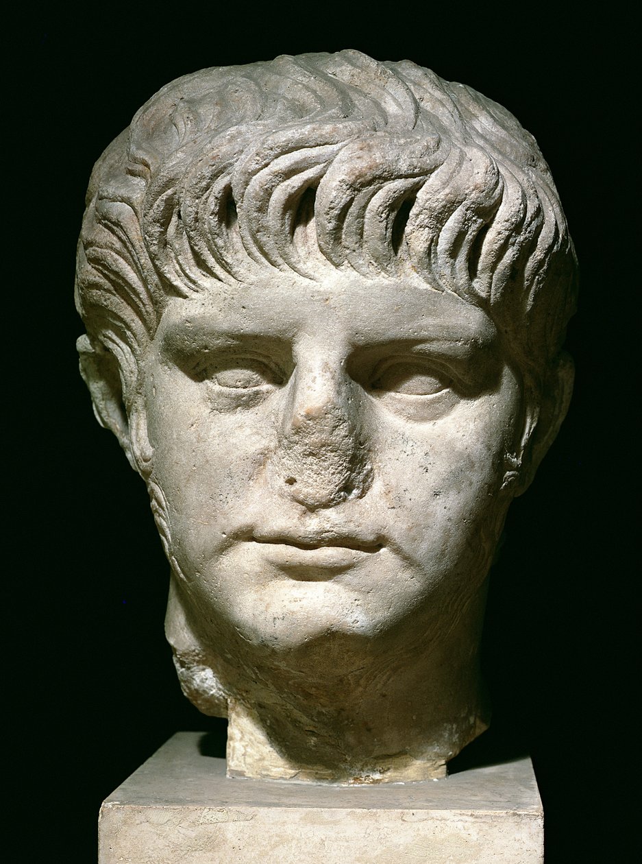 Nero feje (i.sz. 37-68) (márvány) alkotó: Roman