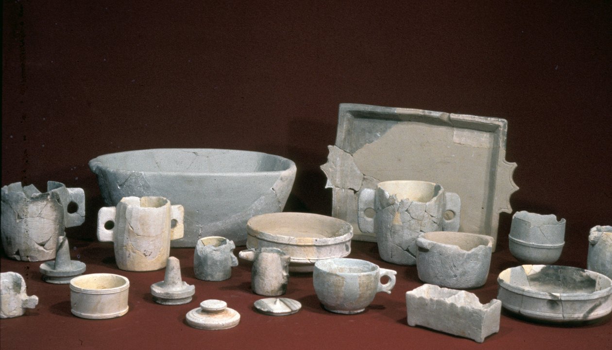 Háztartási eszközök, amelyeket Jeruzsálem felsővárosában találtak, 1. század elején alkotó: Roman