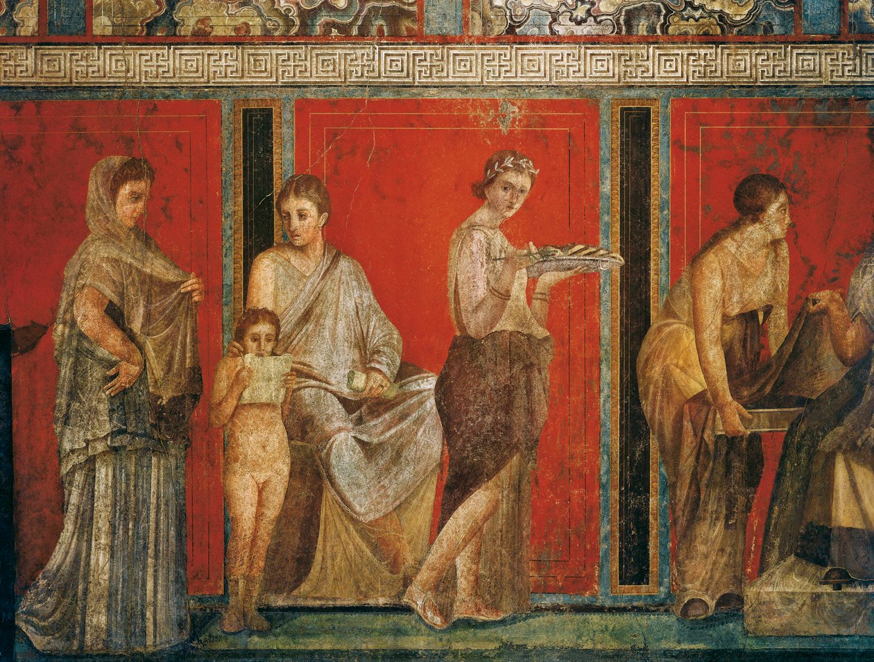 Dionüszosz-kultusz beavatási rítusai, a Villa Dei Misteri freskója alkotó: Roman