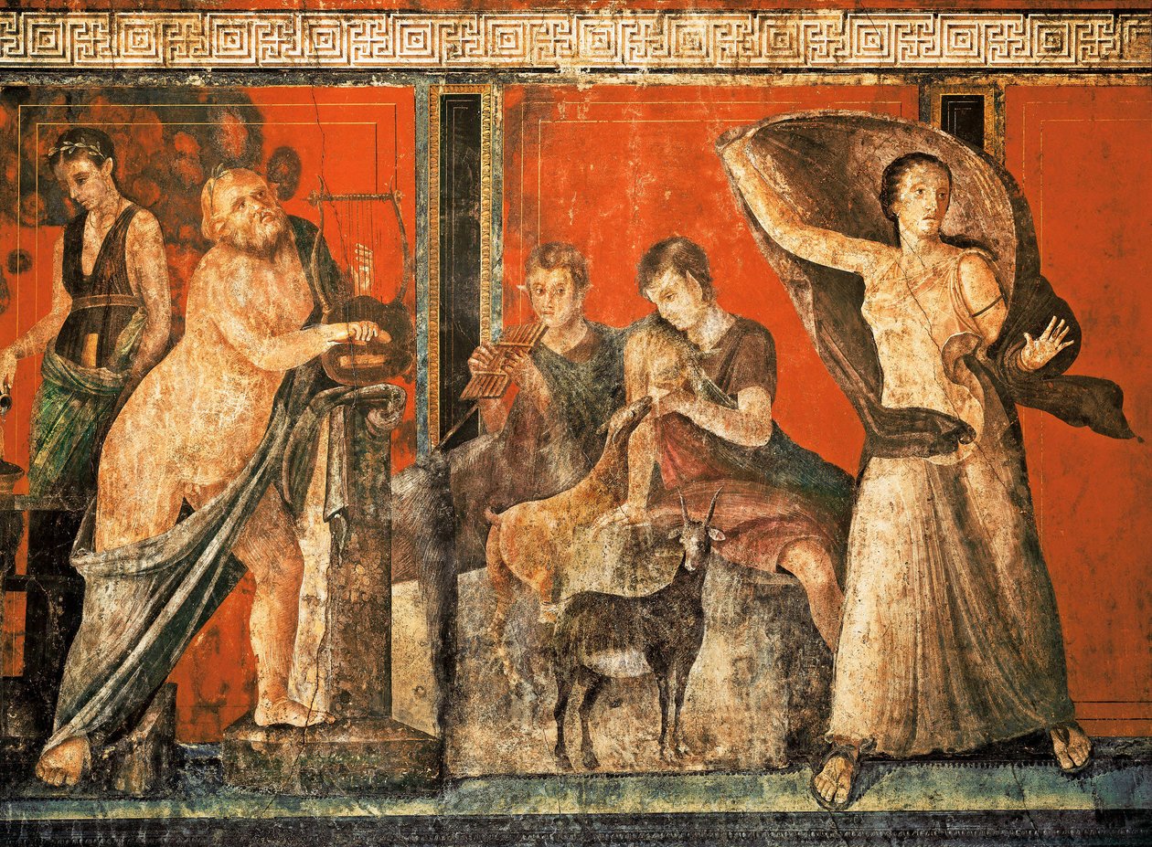 Dionüszosz-kultusz beavatási rítusai, a Villa Dei Misteri freskója alkotó: Roman