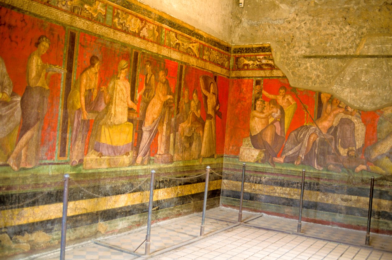 Dionüszosz-kultusz beavatási rítusai, a Villa Dei Misteri freskója alkotó: Roman