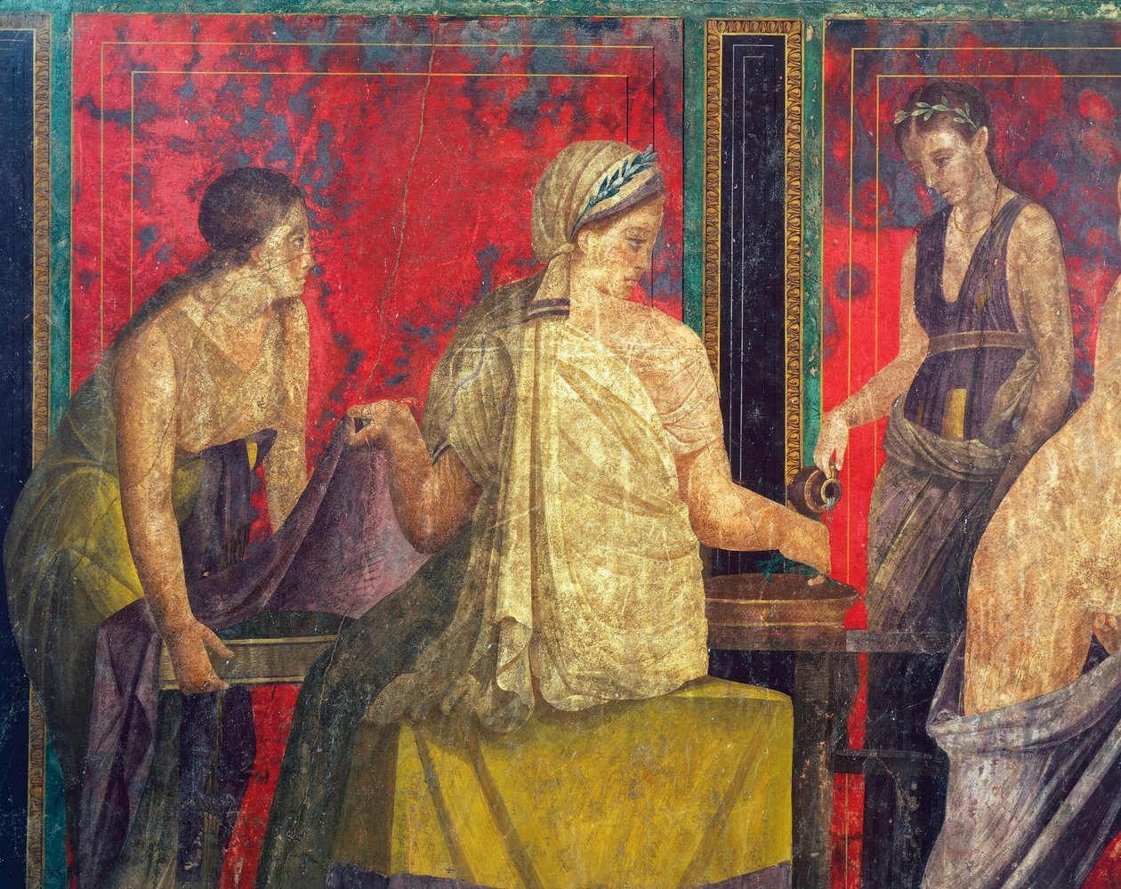 Dionüszosz-kultusz beavatási rítusai, a Villa Dei Misteri freskója alkotó: Roman