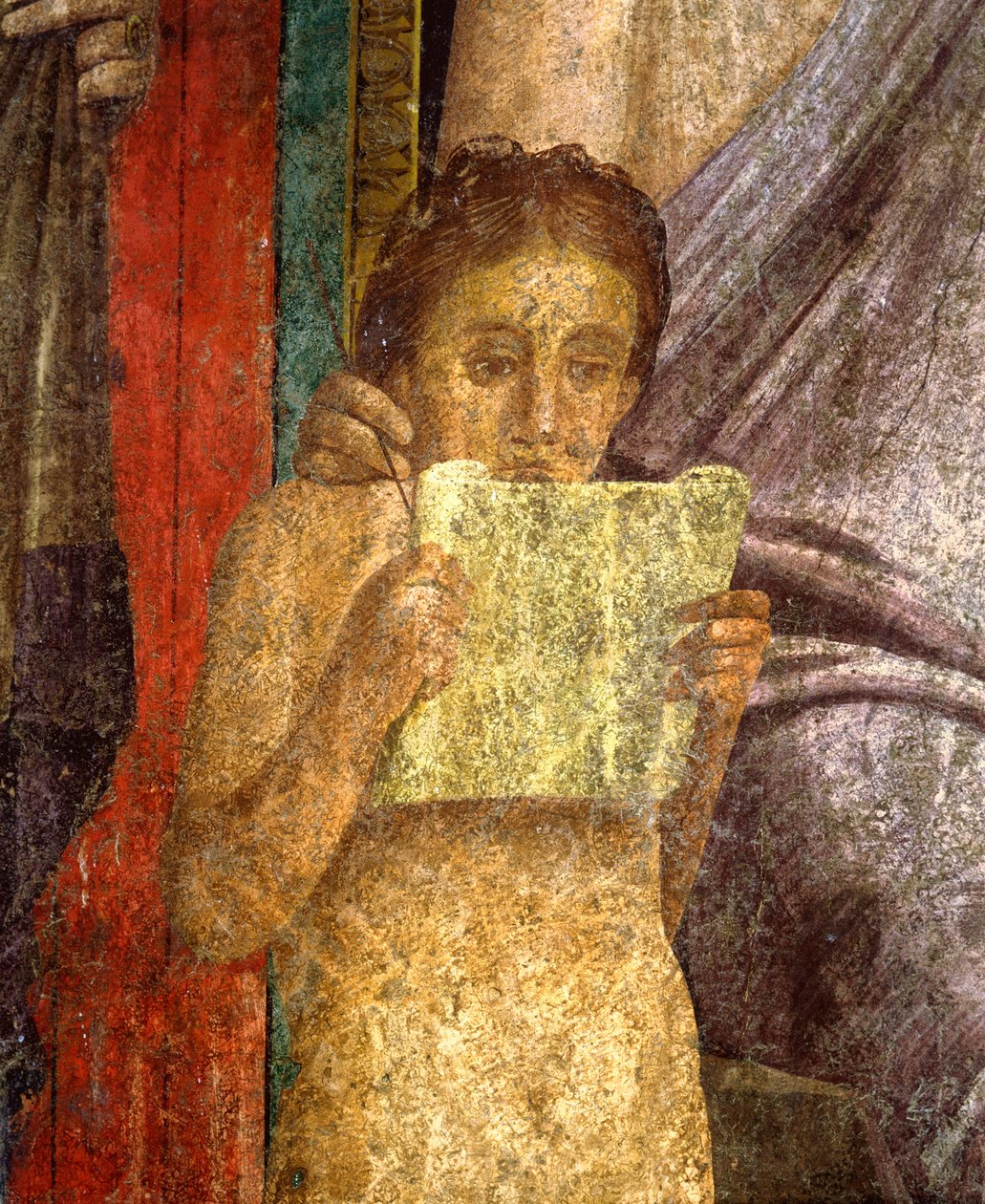 A Dionüszosz-kultusz beavatási szertartásai, freskó a Villa Dei Mysteri-ből alkotó: Roman