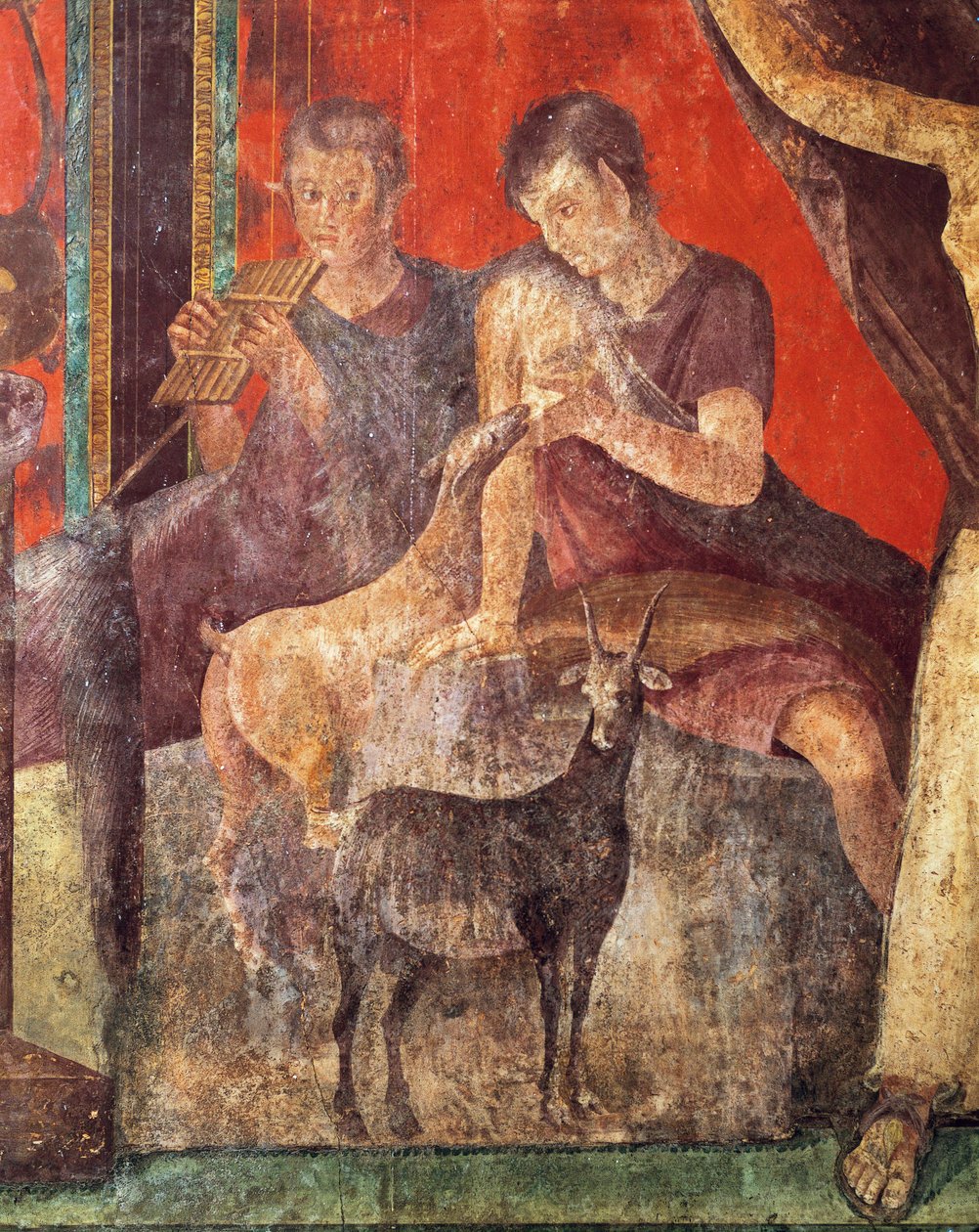 A Dionüszosz-kultusz beavatási szertartásai, freskó a Villa Dei Mysteri-ből alkotó: Roman