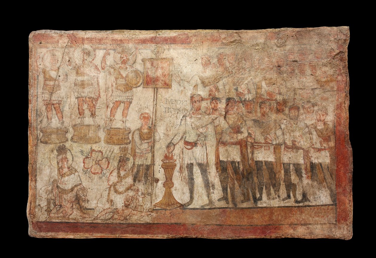 Julius Terentius feláldozva, Kr. e. 239 (festés vakolatra) alkotó: Roman