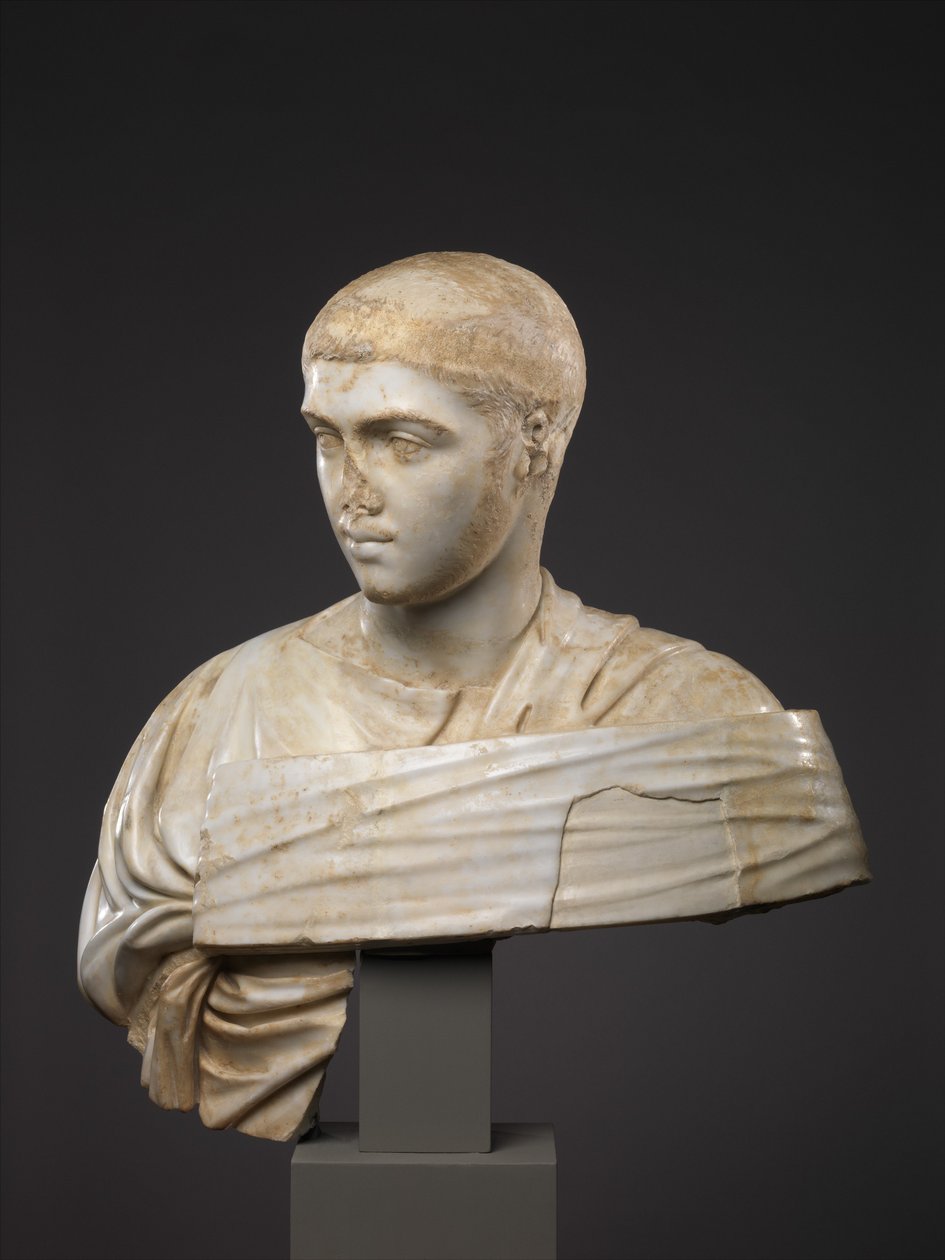 Márvány Perselus Sándor portré mellszobra, i.sz. 230-235 (márvány) alkotó: Roman