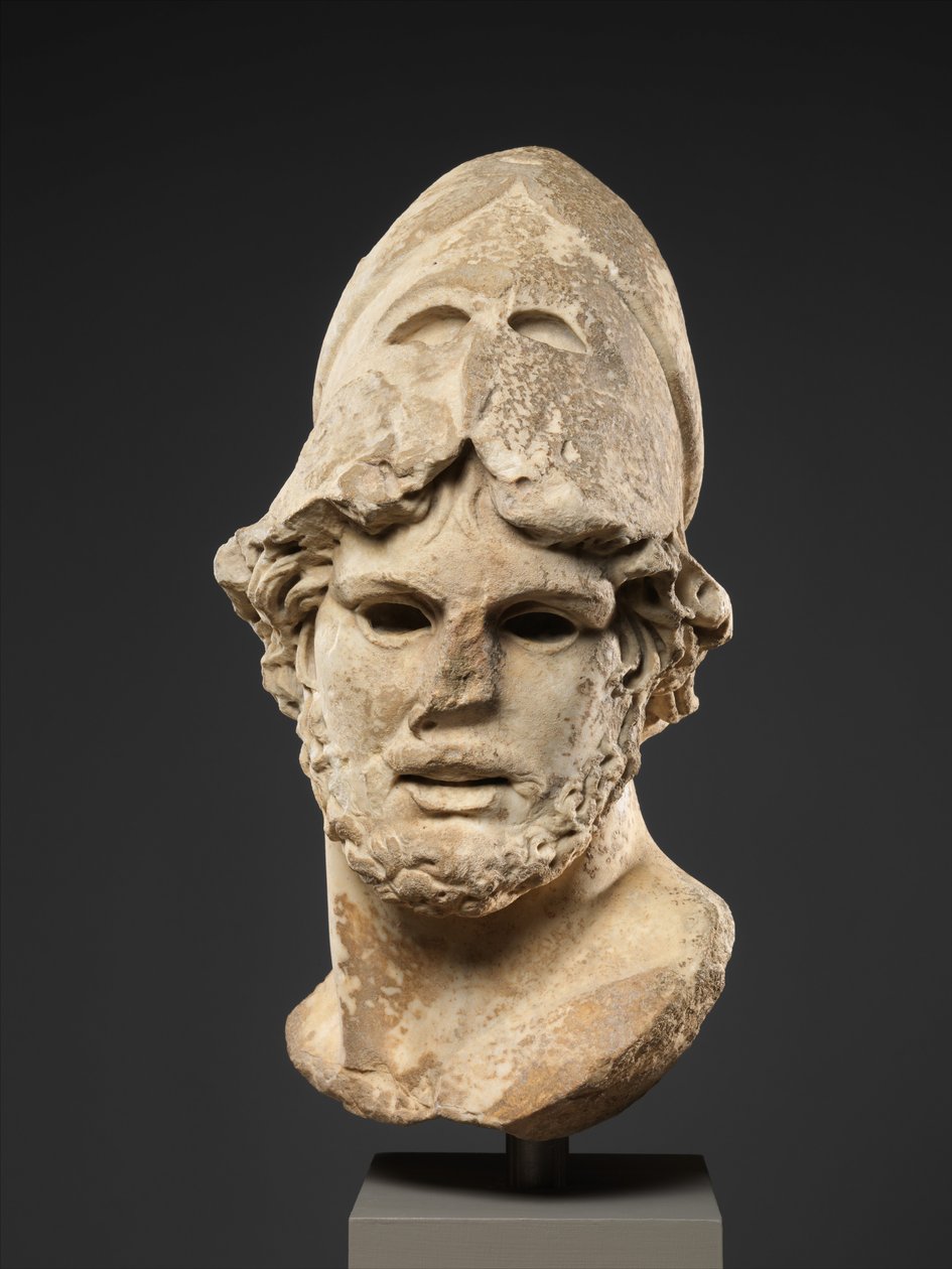 Egy görög tábornok márványfeje, i.sz. 100 körül (márvány, pentelik) alkotó: Roman
