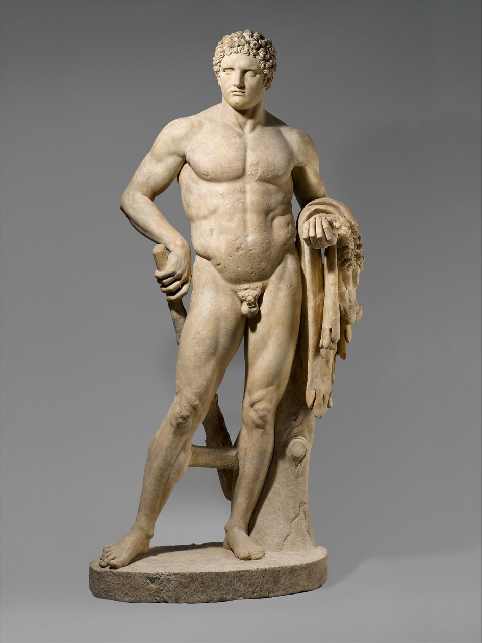 A fiatal Herkules márványszobra, i.sz. 69–96 (márvány) alkotó: Roman