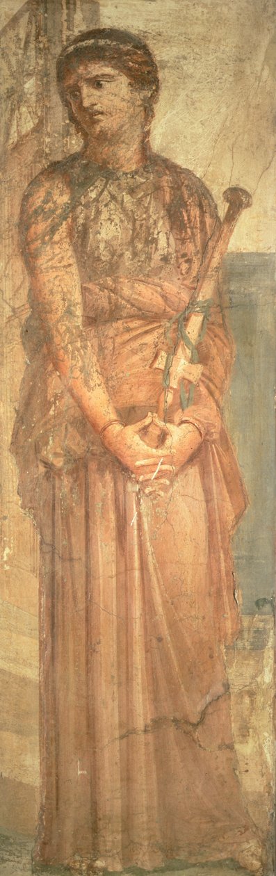 Medea fiai meggyilkolását fontolgatja, Herculaneumból (freskó) alkotó: Roman