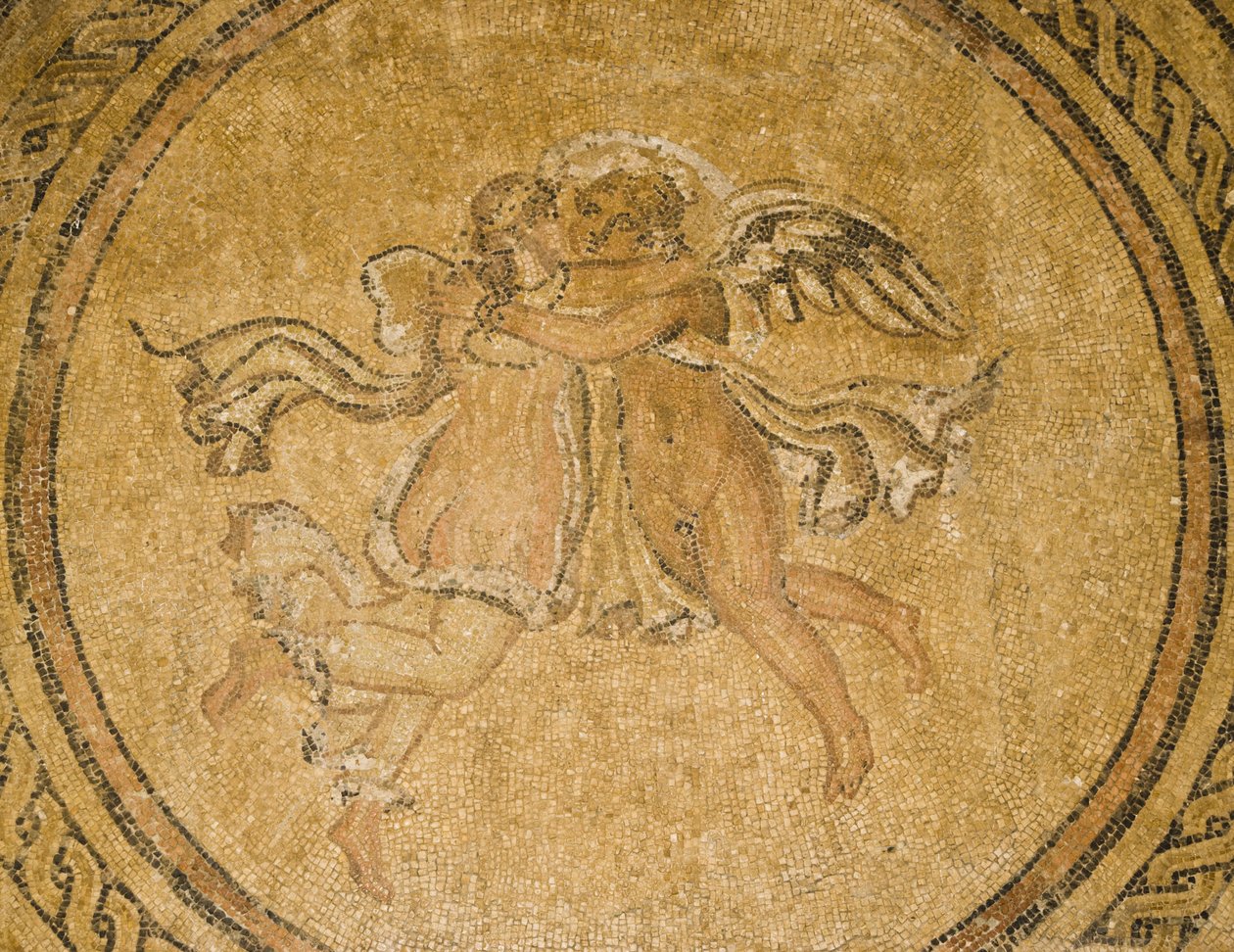 Erósz és Psyche mozaikja, a Keresztény Királyok Alcazárjának mozaikterméből, Kr. u. 3-4. század (mozaik) alkotó: Roman