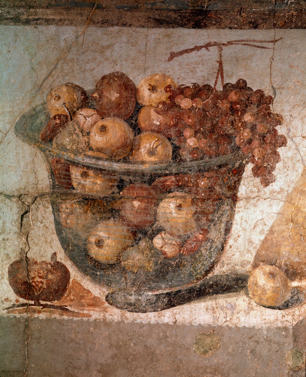Pán zenész, a nimfák között, részlet (freskó alkotó: Roman