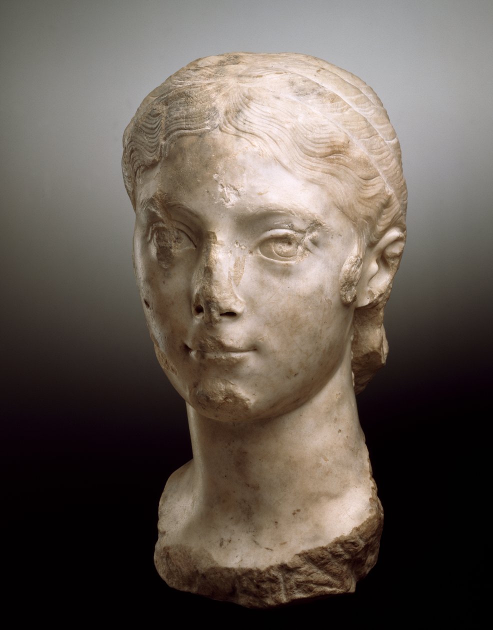Plautilla fejének portréja, Kr. u. 203-05 (márvány) alkotó: Roman