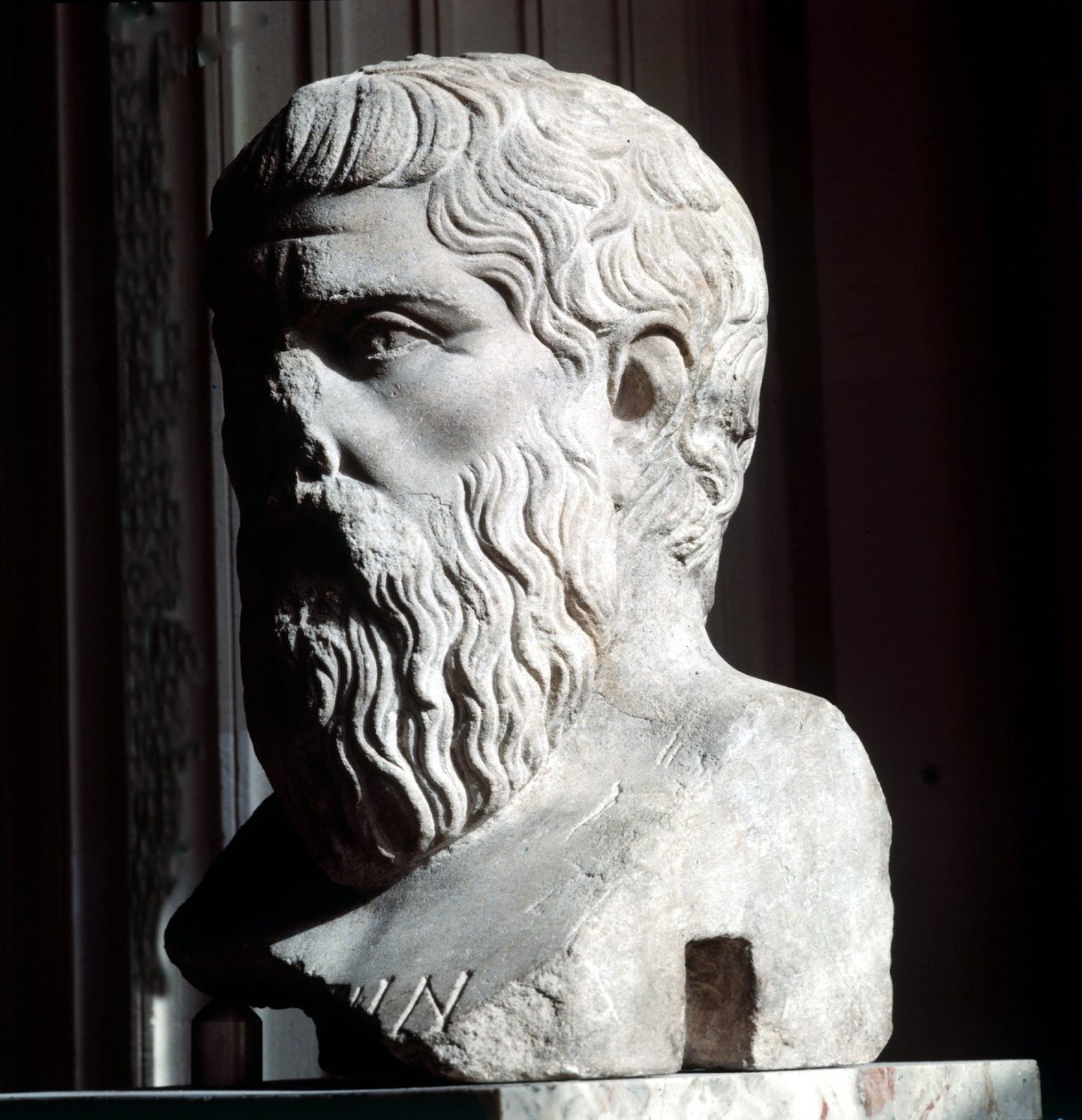 Platón portréja (-428 - -348), Louvre Múzeum, Párizs. alkotó: Roman