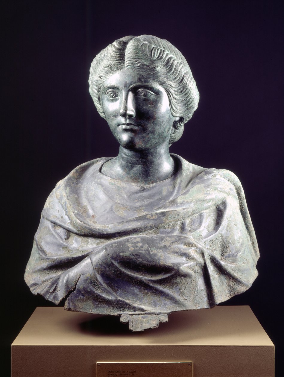 Egy hölgy portréja, valószínűleg Marcus Aurelius lánya (bronz) alkotó: Roman