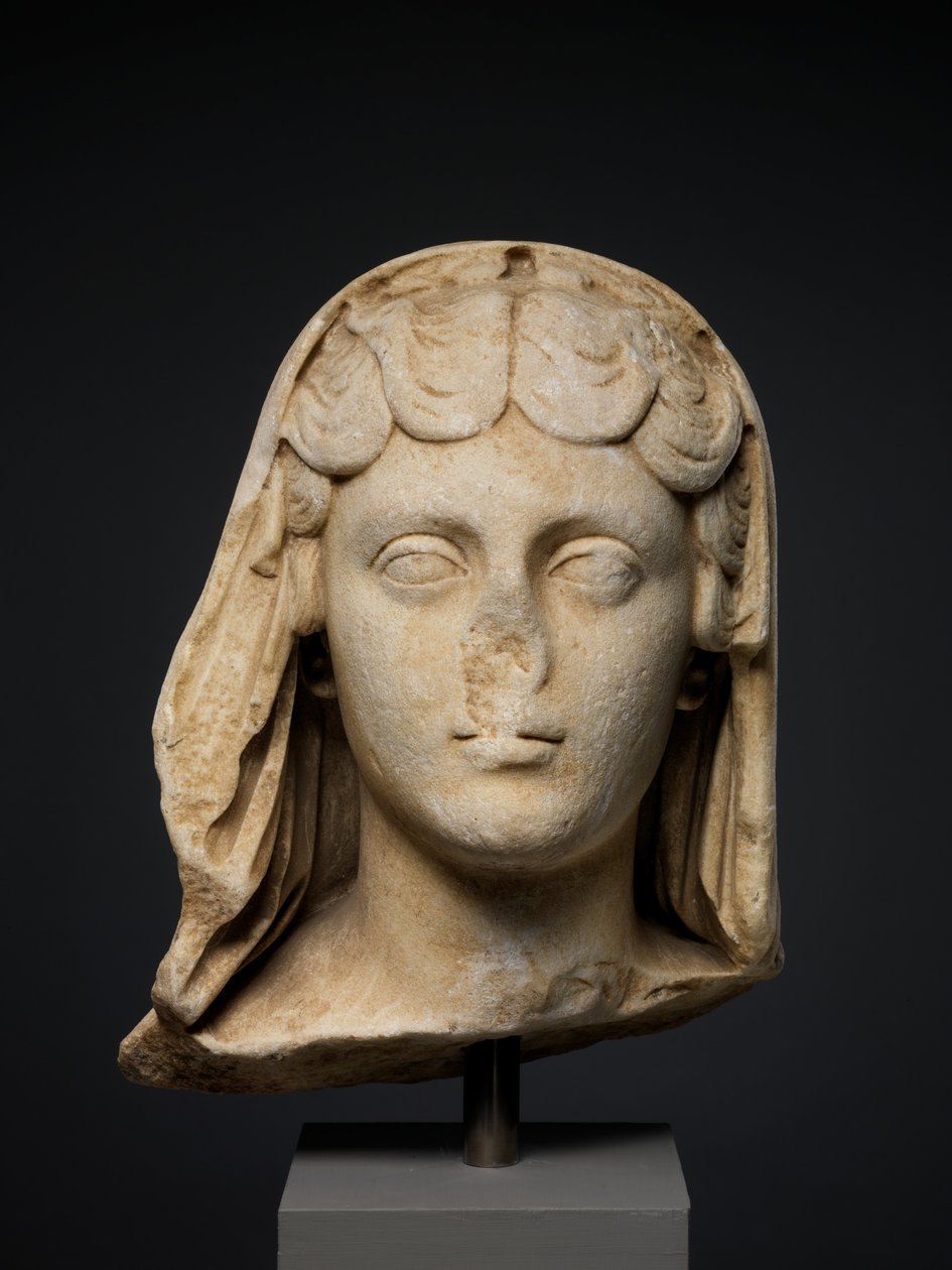 Ifjabb Fausztina császárné portréja, i.sz. 161–180 körül (üveggolyó) alkotó: Roman