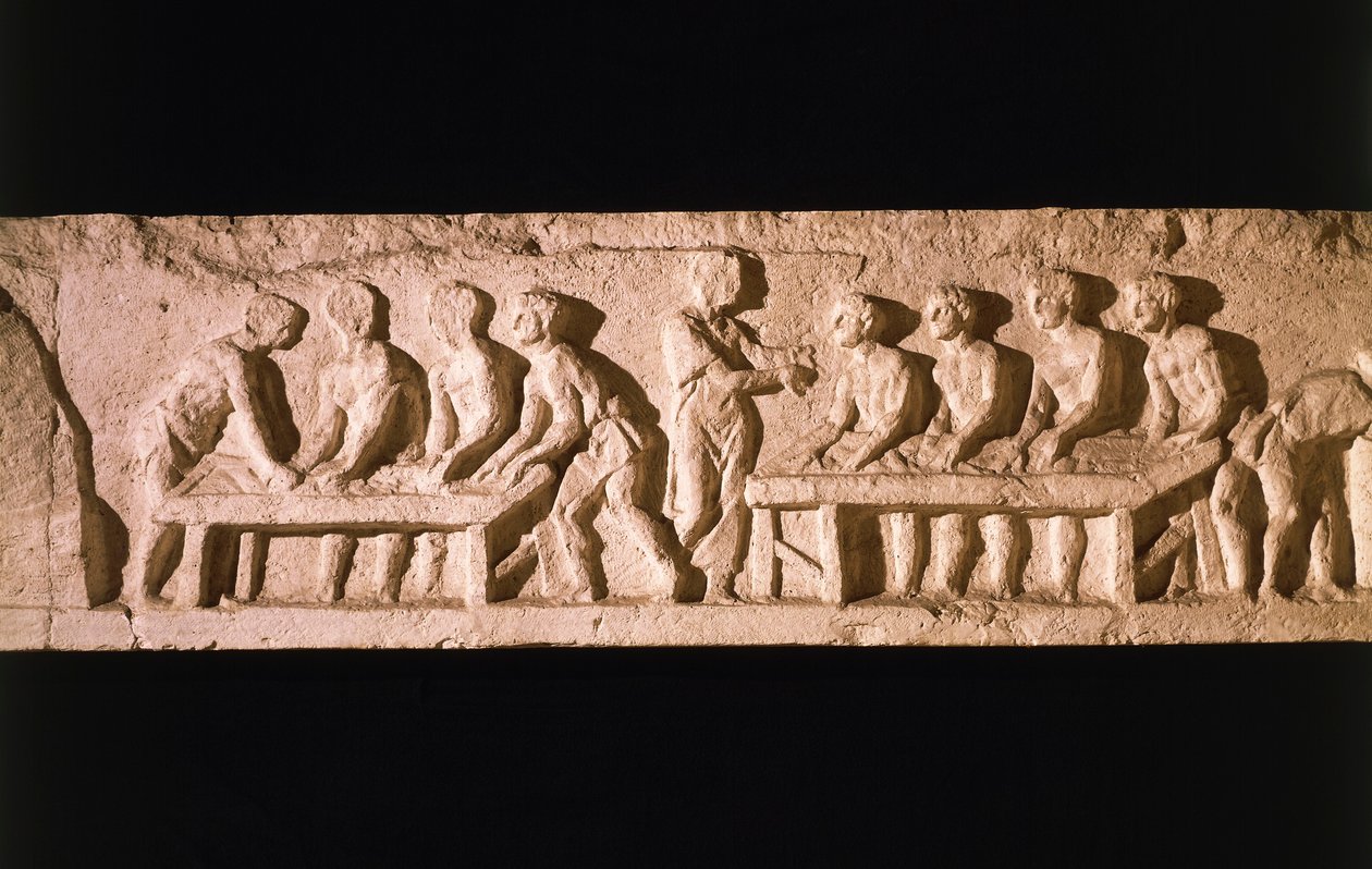 Pékséget ábrázoló dombormű Eurysaces pék sírjából, a Porta Maggiore-ban, Rómában, ie 50-20 alkotó: Roman