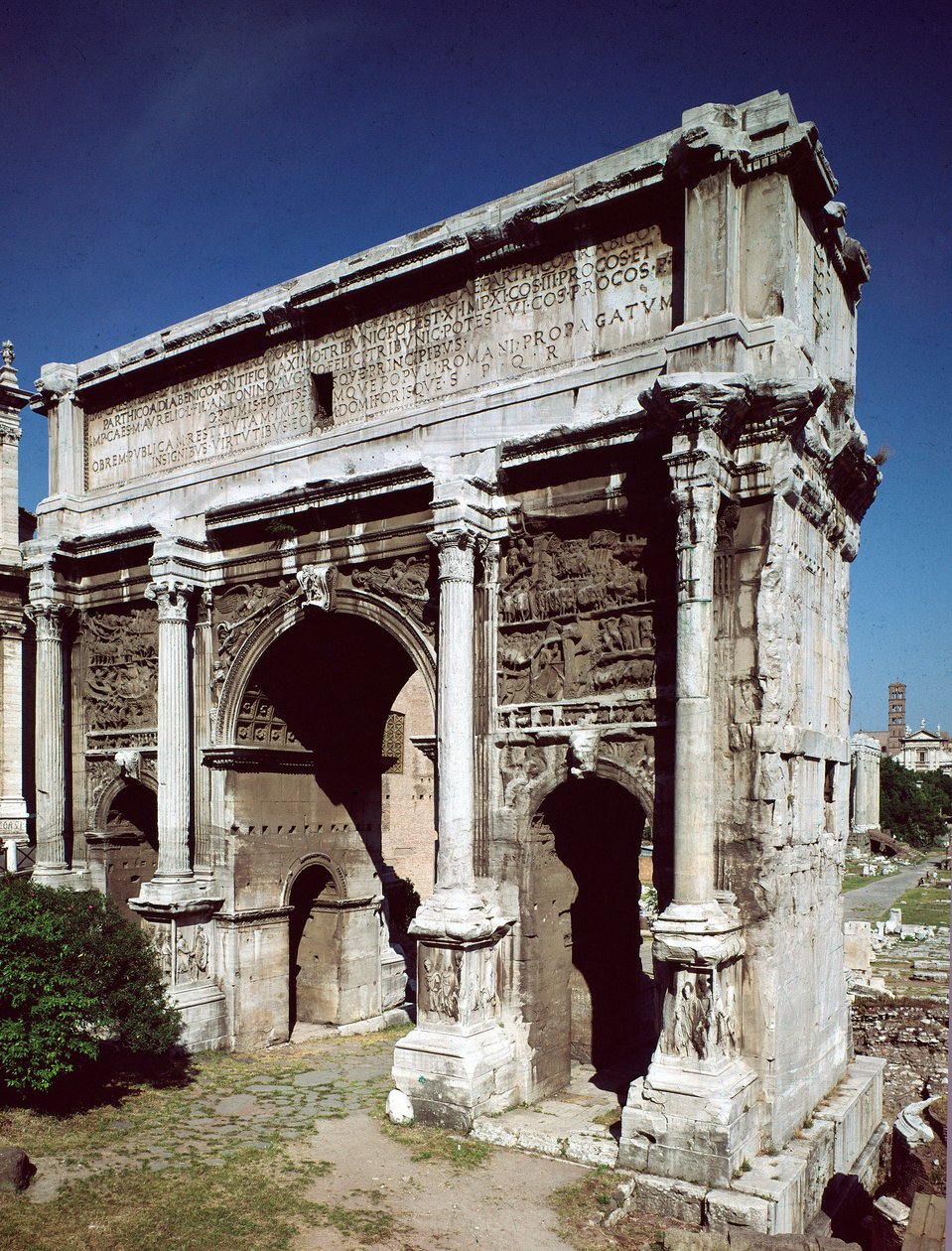 Római művészet: Septime Severus római császár diadalíve (Lucius Septimius Severus) (146-211) i.sz. 203-ban, Forum Romanum, Róma alkotó: Roman