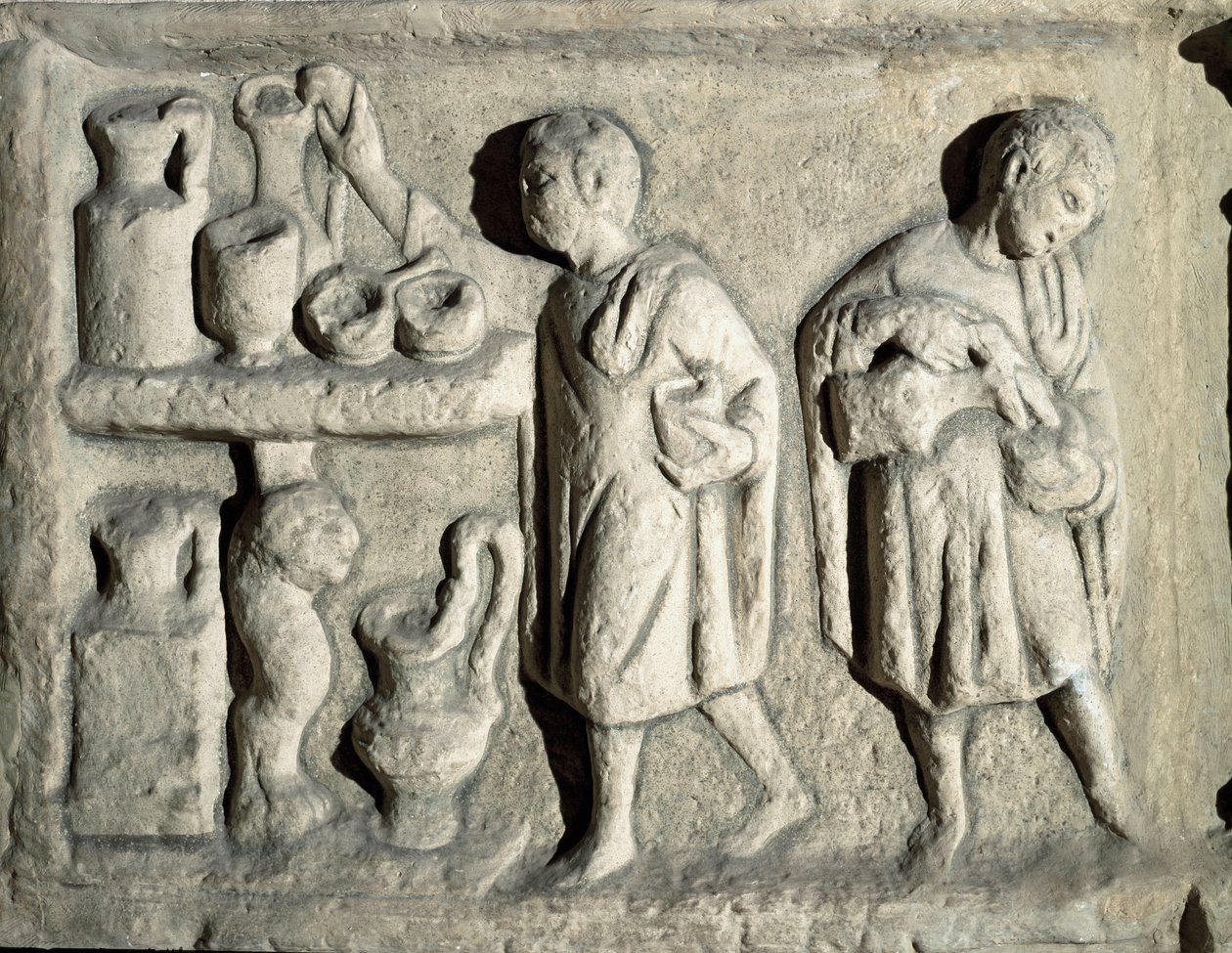 Római művészet: „Domestic at Work” „i.sz. 1. század Róma, Római Civilizáció Múzeuma alkotó: Roman
