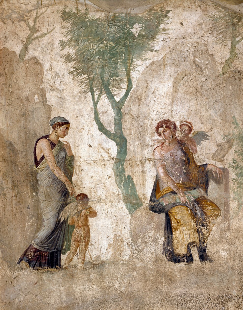 Római művészet: „” Erost megbüntette, Aphrodité jelenlétében”” Pompei freskó, casa dell