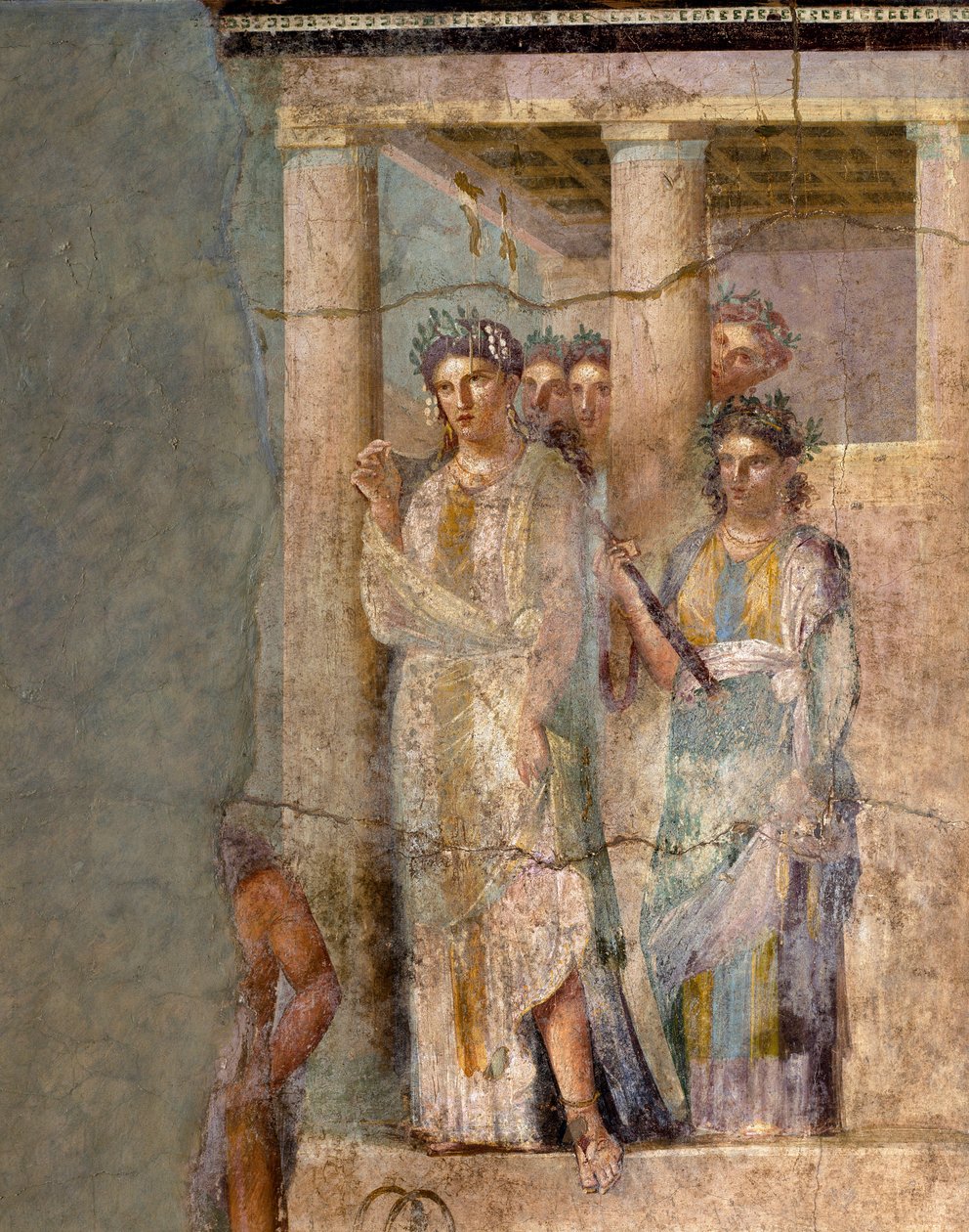 Római művészet: „” Iphigenie en Tauride” – Lucretius Frontone mesterének tulajdonított freskó. 1. század. Pompejiből. Mérete 118x81 cm Nápoly, Országos Régészeti Múzeum - Római művészet: Iphigenia in Tauris. Lucretius Frontone mesternek tulajdonított fresk alkotó: Roman