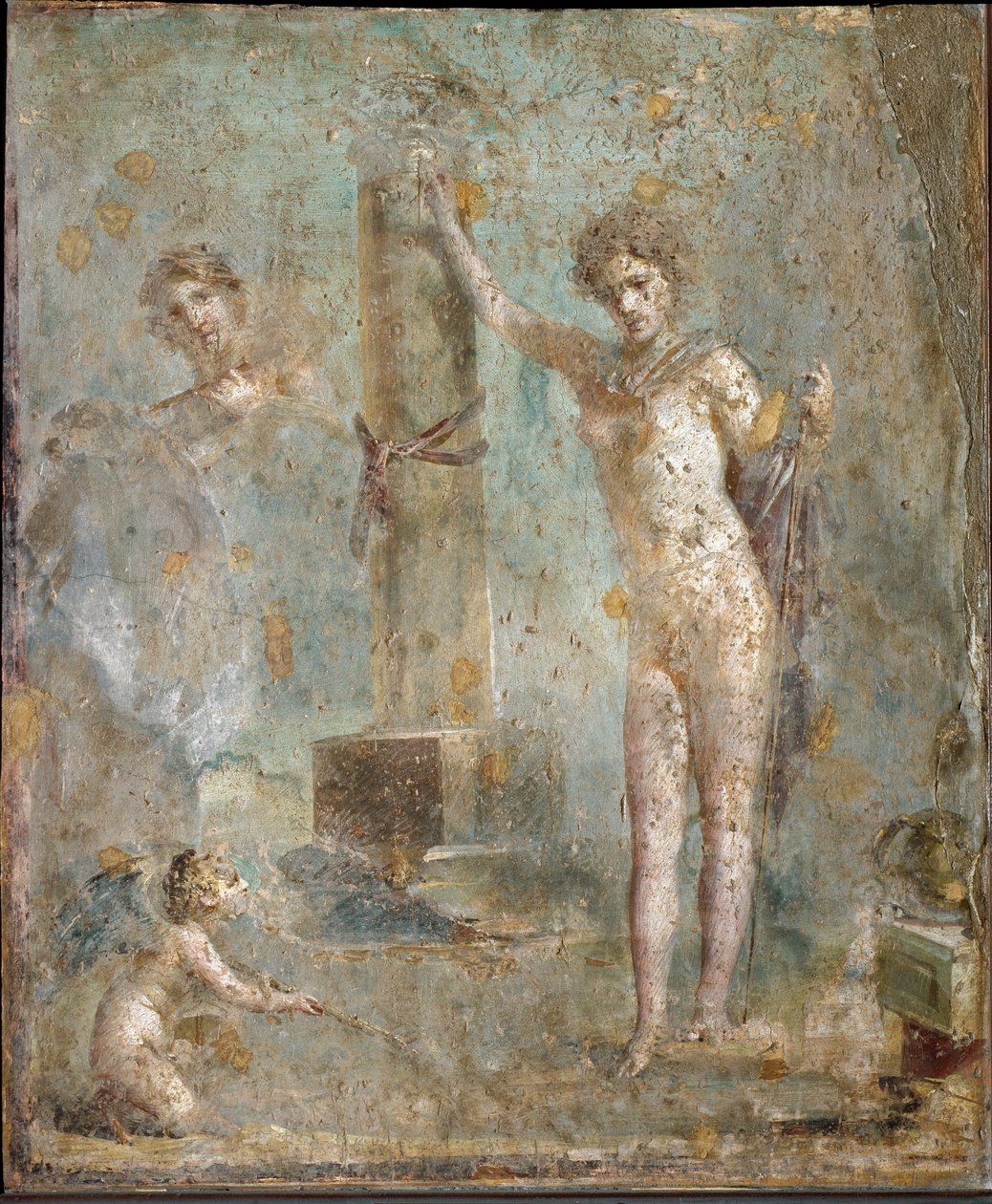 Római művészet: „Narcissus” „Pompeii freskója, Nemzeti Régészeti Múzeum, Nápoly alkotó: Roman