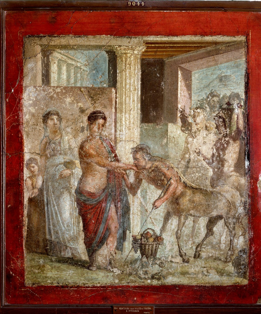 Római művészet: „A kentaur részt vesz Pirithoos (Pirithous) és Hippodamia esküvőjén” Római freskó Pompei helyéről. Kr.u. 1. század (freskó) alkotó: Roman