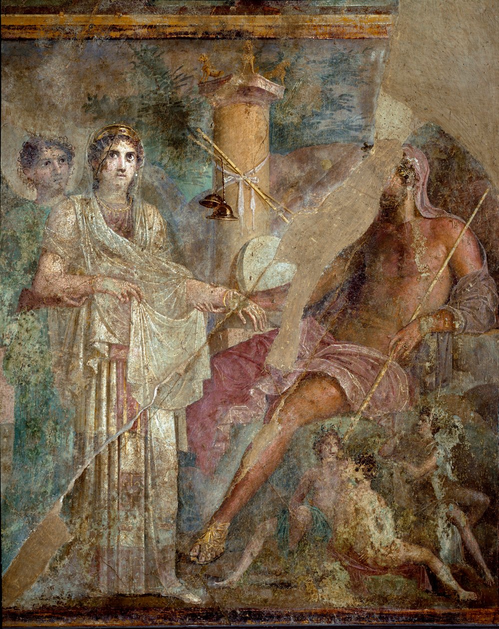Római művészet: „” Zeusz és Héra házassága az Ida-hegyen”” Római freskó a Tragikus költő pompei házának helyéről. Kr.u. 1. század. Nápoly, Museo Archeologico Nazionale – Római művészet: Zeusz és Héra esküvője az Ida-hegyen. római freskó alkotó: Roman