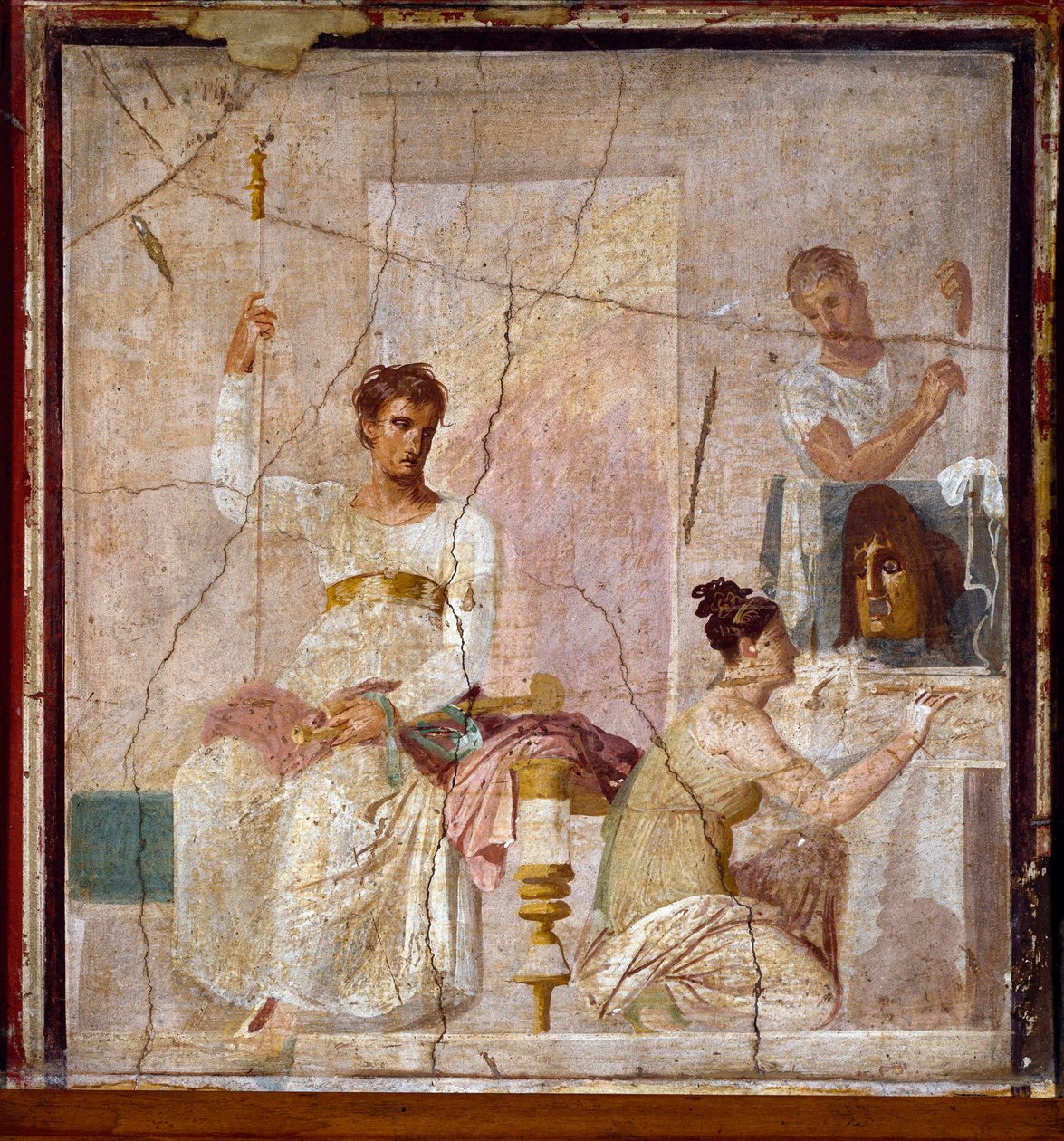 Római művészet: „Tisztelgés egy tragikus költő előtt”” Római freskó Herculanum (Ercolano) helyéről. Kr.u. 1. század. Nápoly, Museo Archeologico Nazionale – Római művészet: Tisztelgés egy tragikus költő előtt. Római freskó Herculaneumból (Ercolano). Kr.u. 1 alkotó: Roman