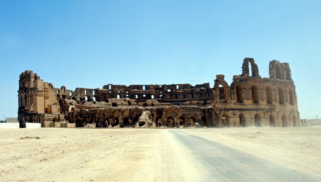 El-Djem római Colosseum, Tunézia. alkotó: Roman
