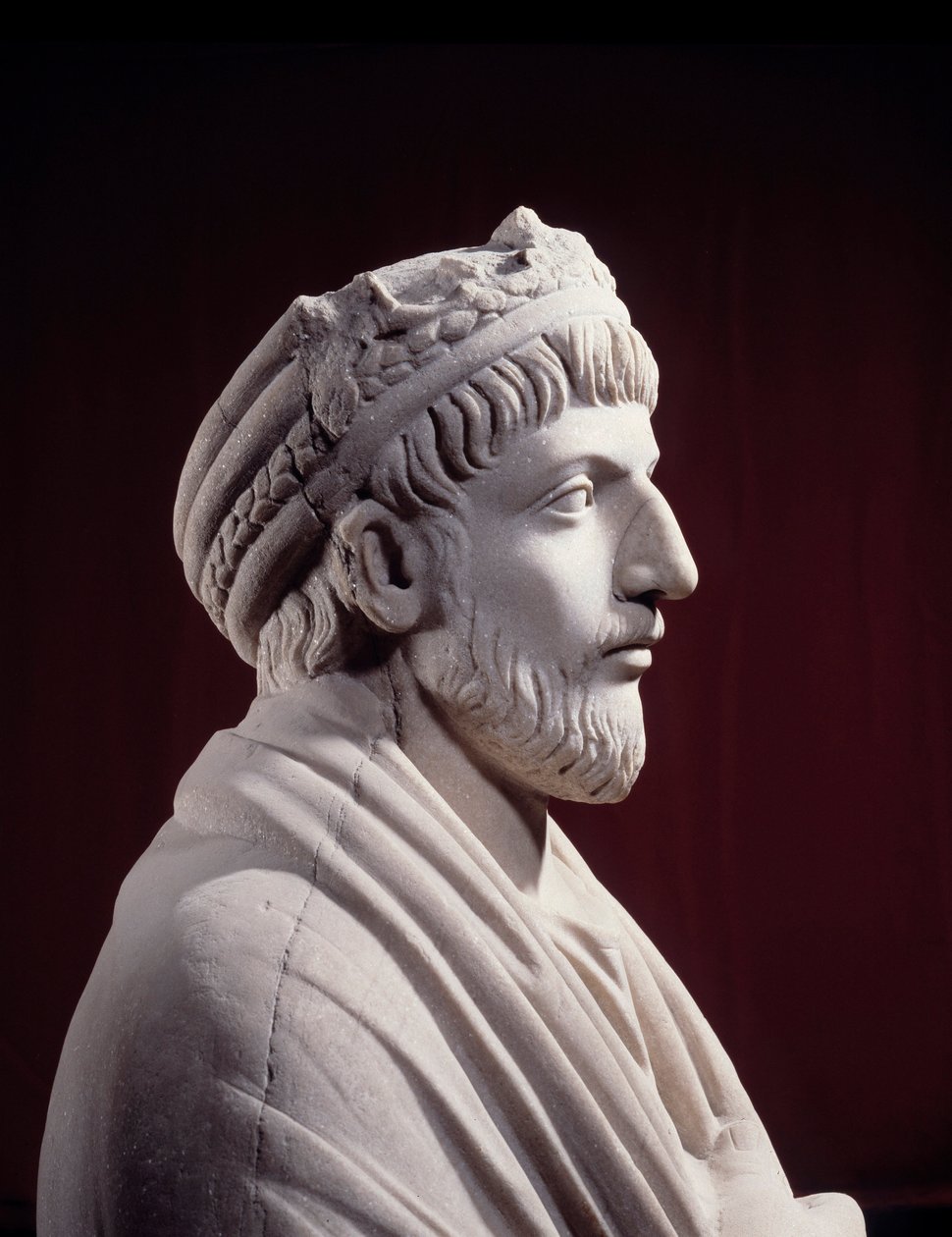 Római görög művészet: Julien ler hitehagyott római császár szobra (331-363) (4. század ap. JC) Párizs, Musee Du Louvre alkotó: Roman