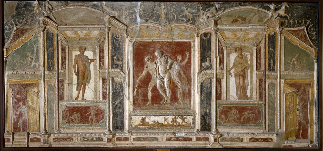 Római művészet: Dionüszoszi csoport. 1. század. Pompejiből. Nápoly, Nemzeti Régészeti Múzeum alkotó: Roman
