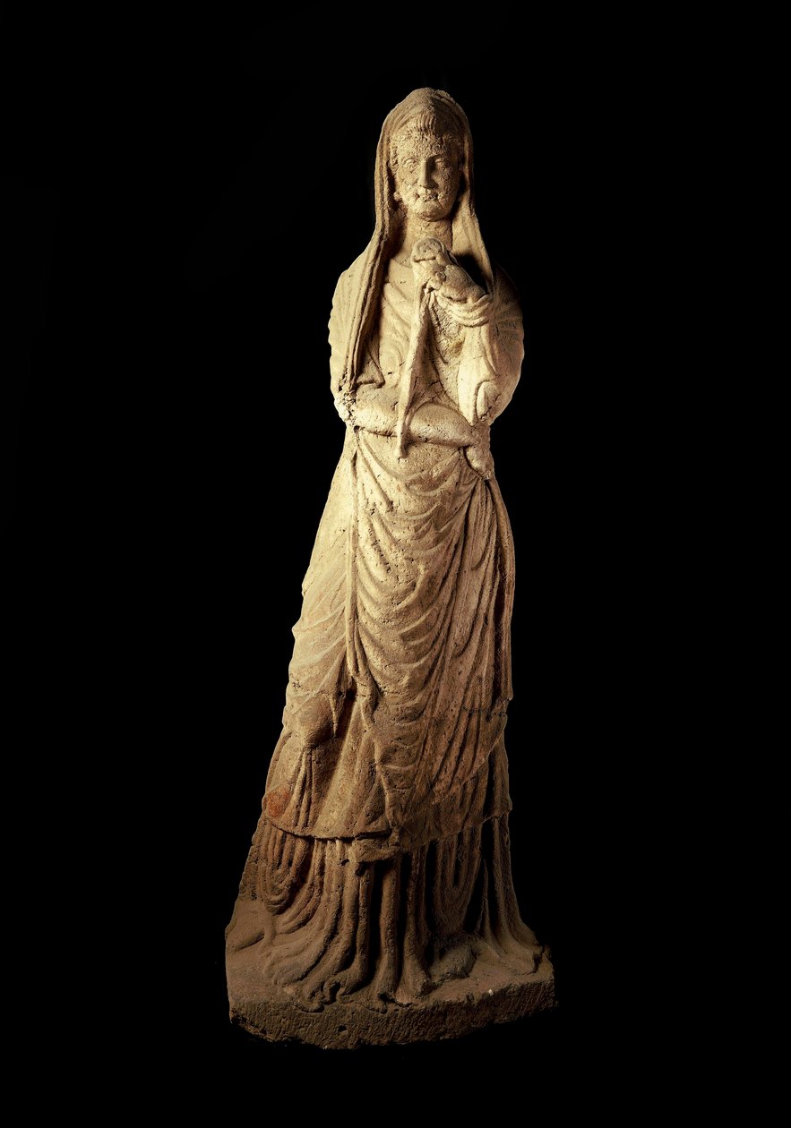 Római művészet: temetkezési szobrok mészkőben. Kr.e. 1. század. V. 2,1 m Nápoly, Nemzeti Régészeti Múzeum alkotó: Roman