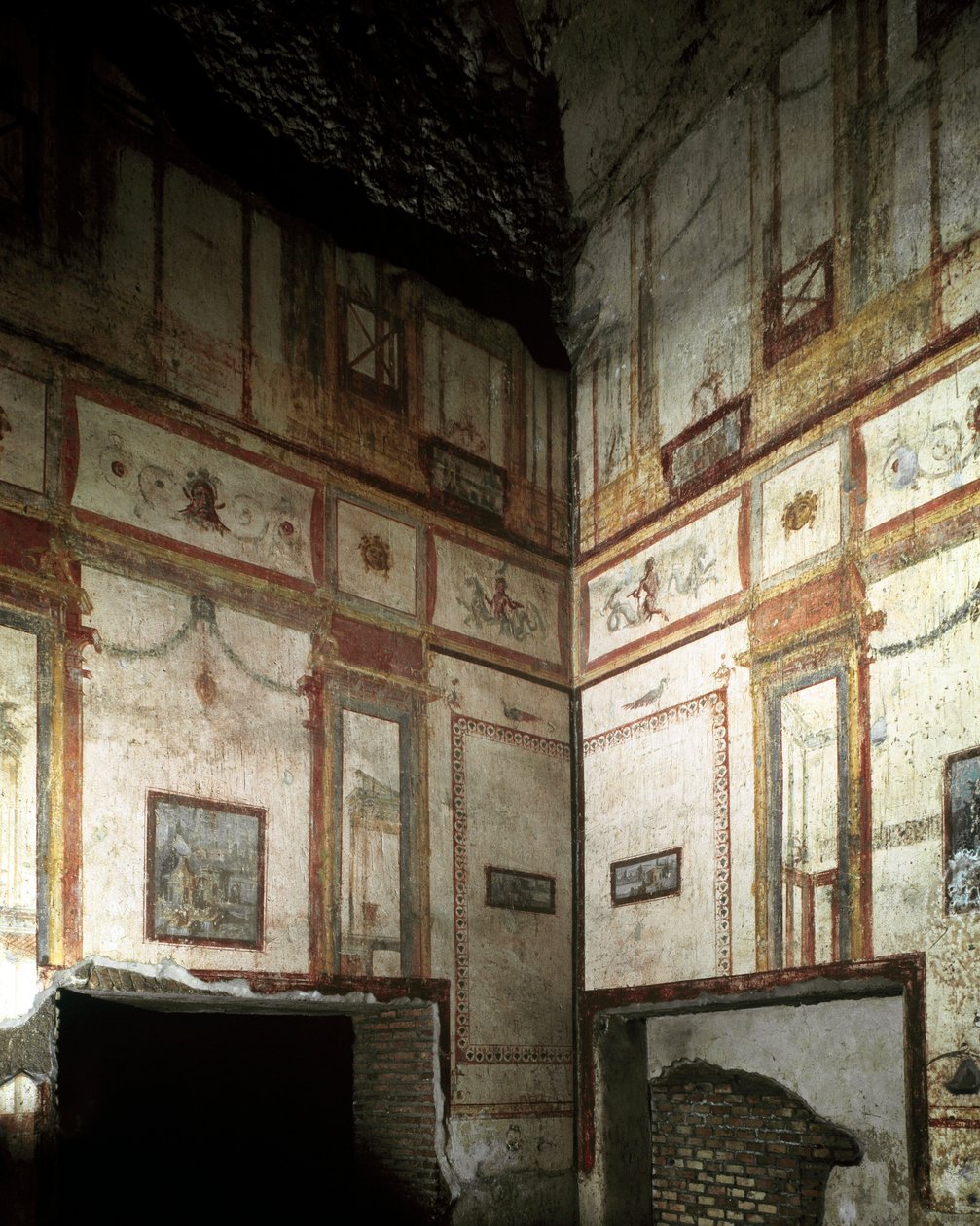 Római művészet: a domus aurea vagy a Doree House belső képe: az ókori Róma császári palotája, Neron építette. Róma, Olaszország alkotó: Roman