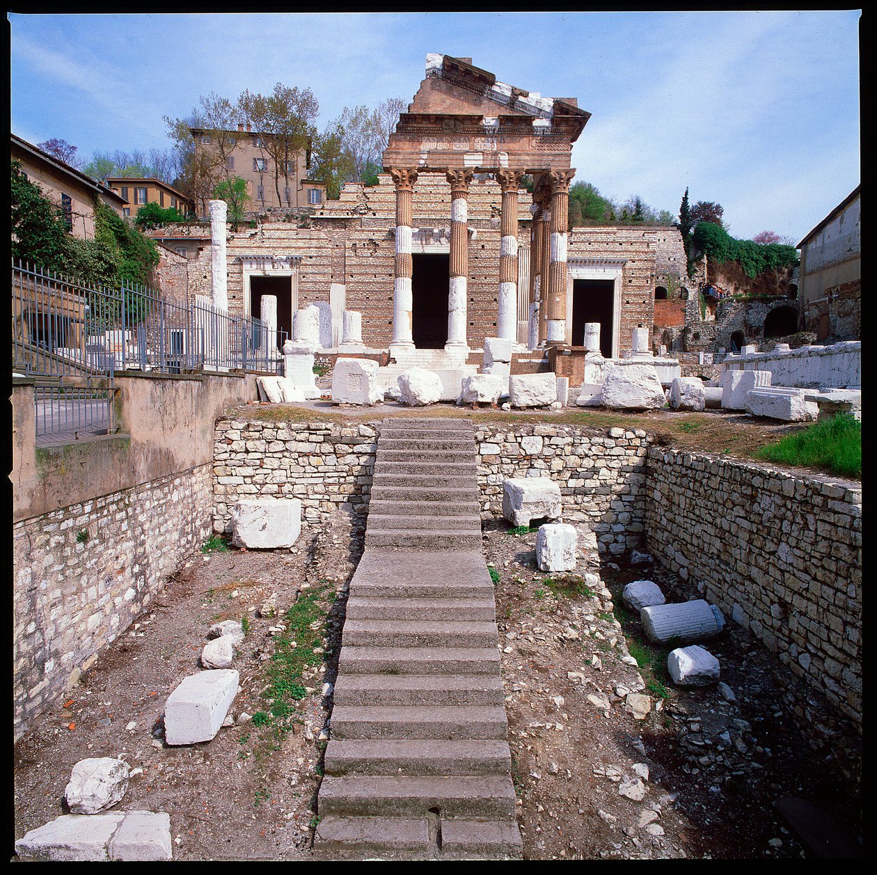 Római művészet: kilátás a fővárosra (capitolium), i.sz. 73, Brescia Olaszország alkotó: Roman